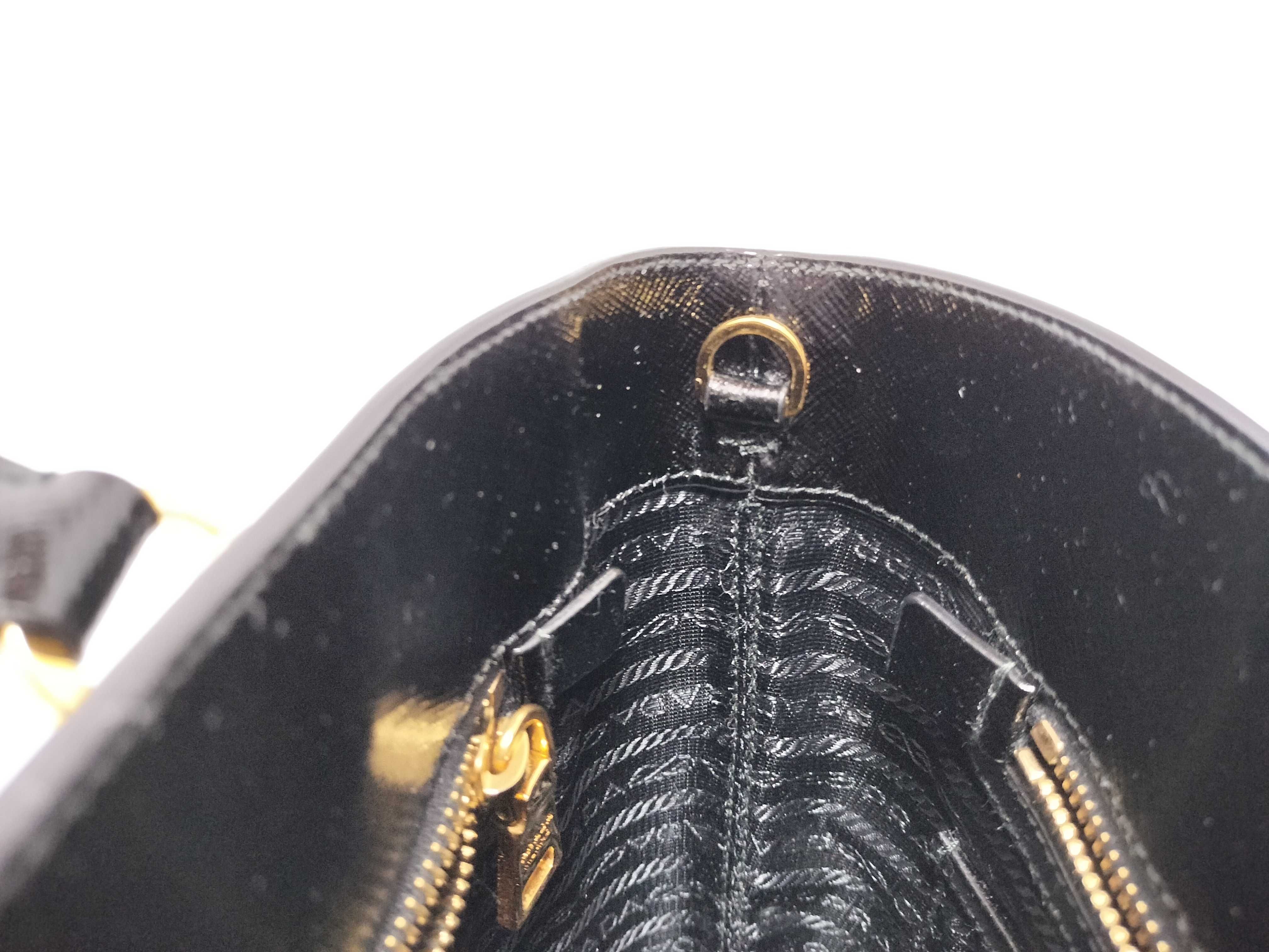 Saffiano 2-Way Handbag/Tote Bag (Black) — view 11