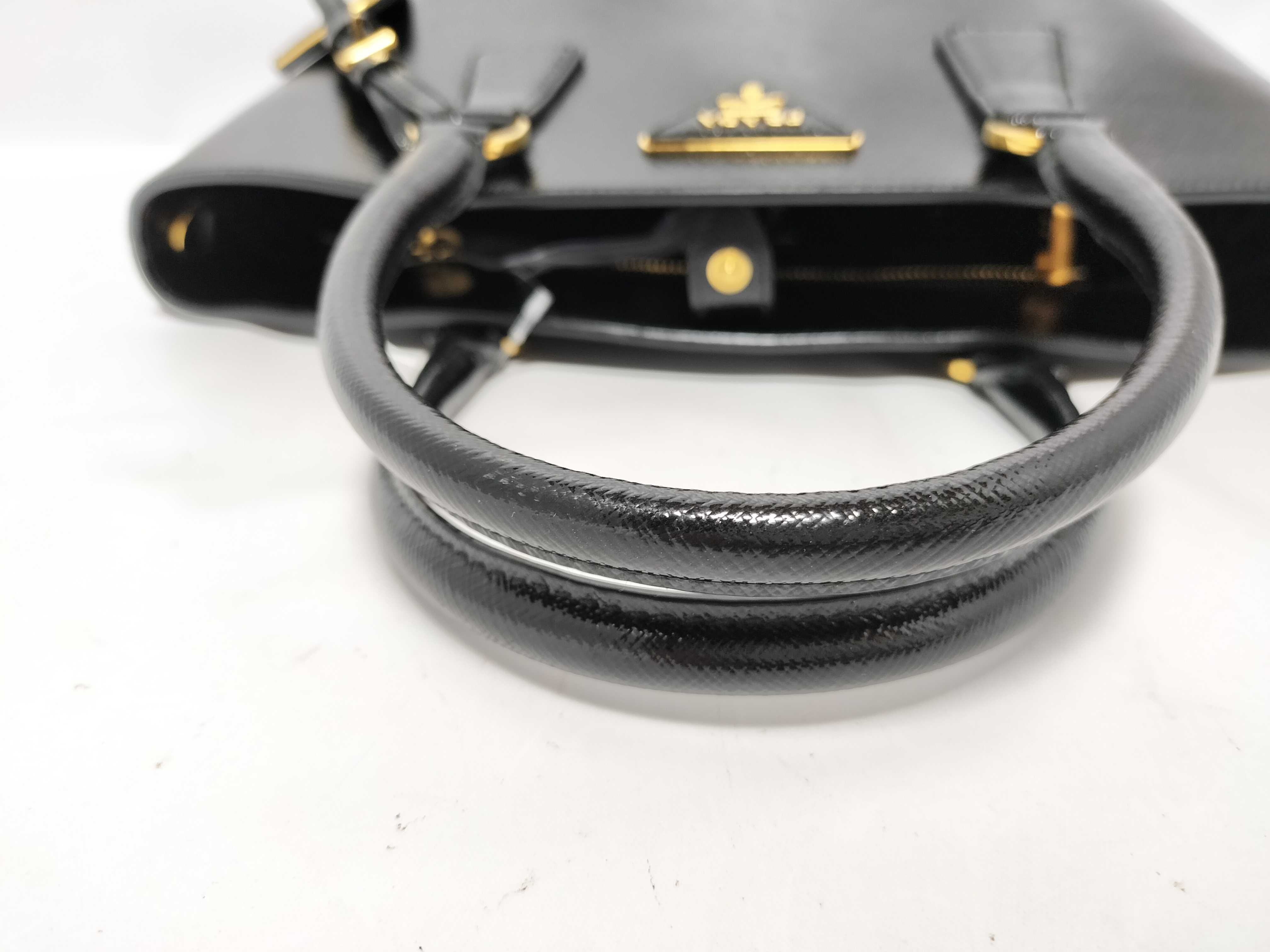 Saffiano 2-Way Handbag/Tote Bag (Black) — view 4