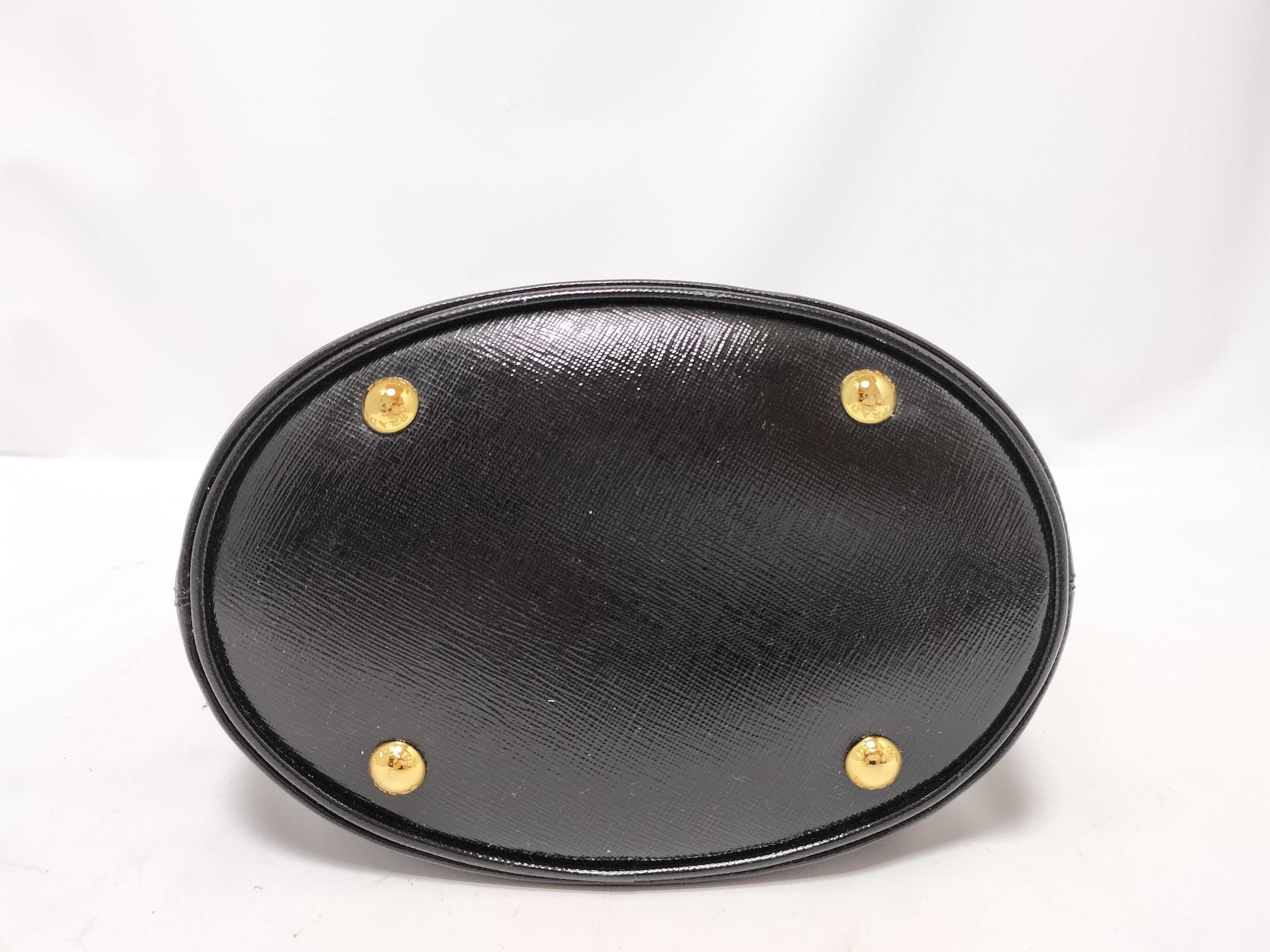Saffiano 2-Way Handbag/Tote Bag (Black) — view 6