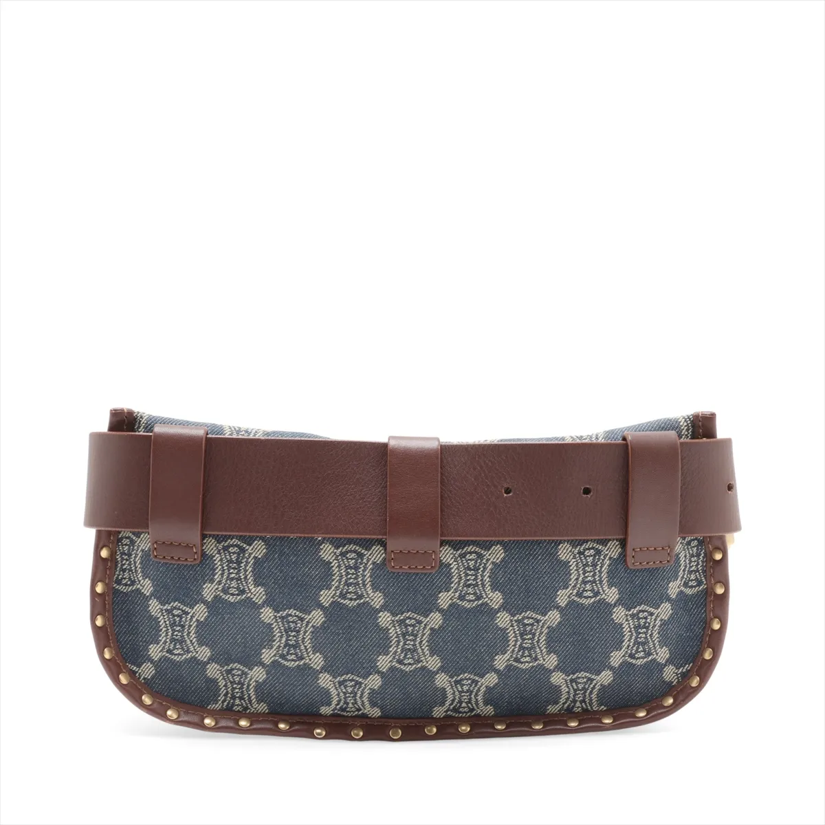 Paris Macadam Denim x Leather Body Bag Blue x Brown — view 2