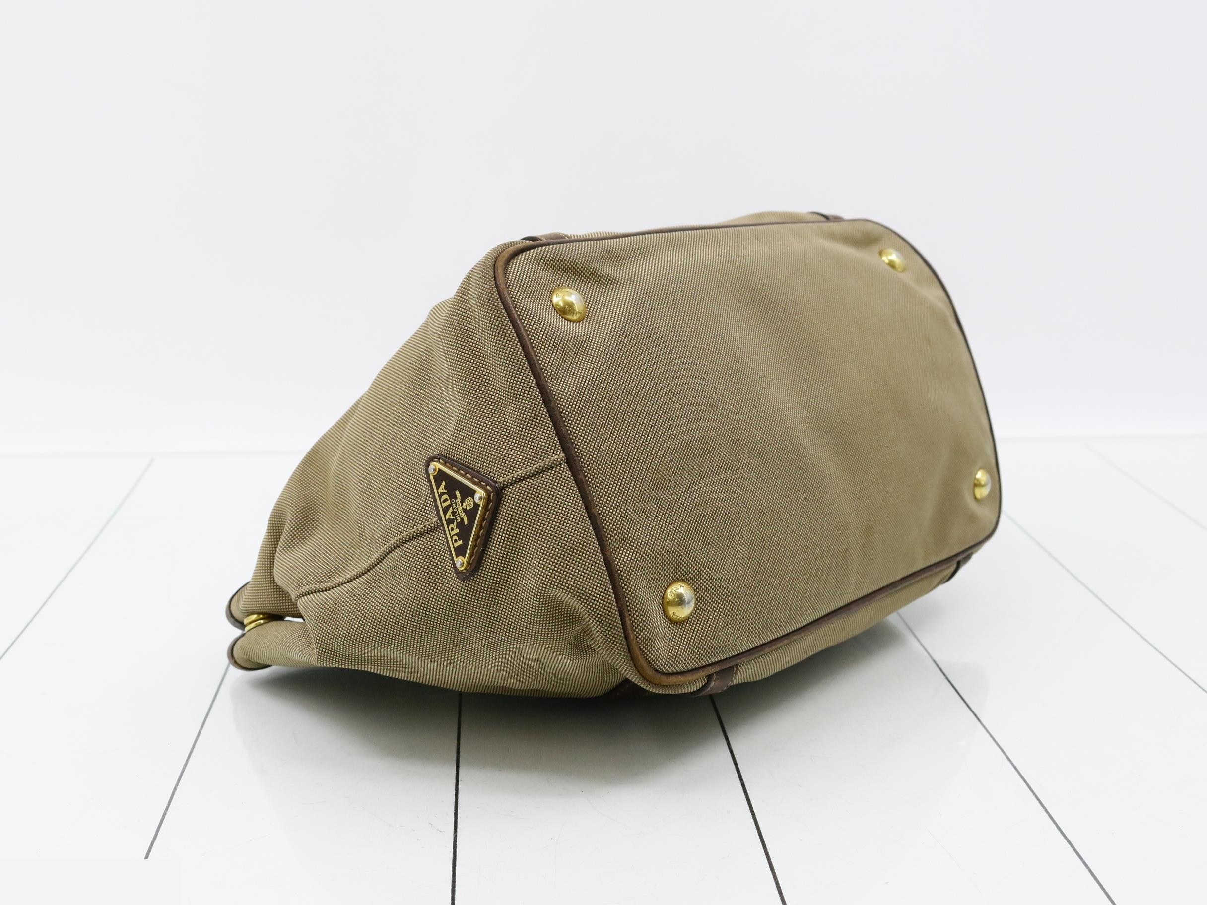 Logo Jacquard Leather 2-Way Shoulder/Handbag, Bi-color — view 5