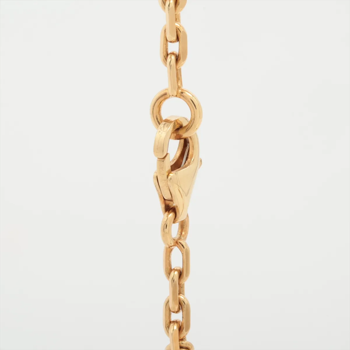 Magic Alhambra 6P Shell Onyx Necklace 750 (YG) 26.7g JB248053 (Note: The clasp has a loose jump ring, some cloudiness on the stones, — view 4