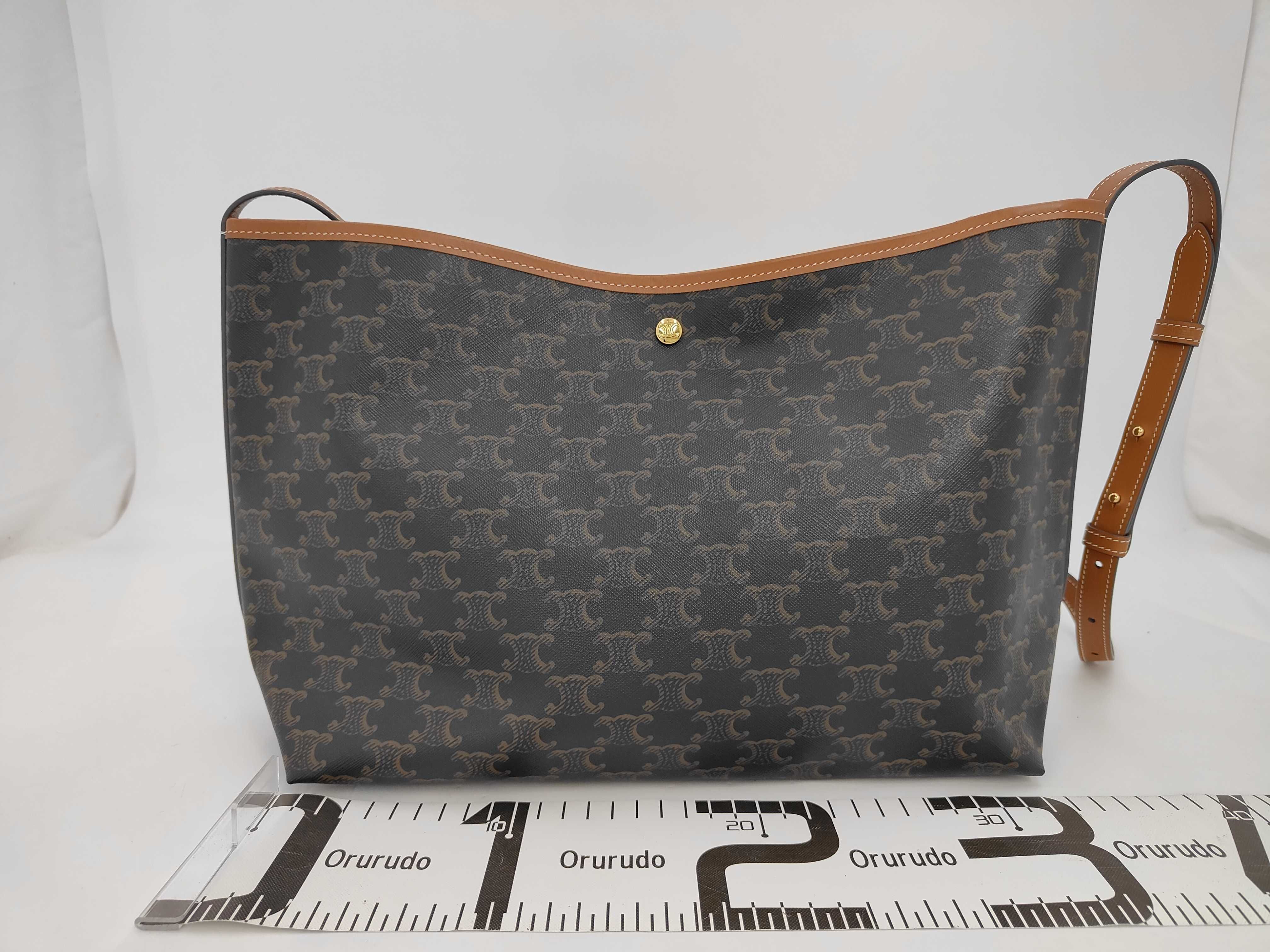 Triomphe Soft Shopper Tote Bag (with pouch) — view 2