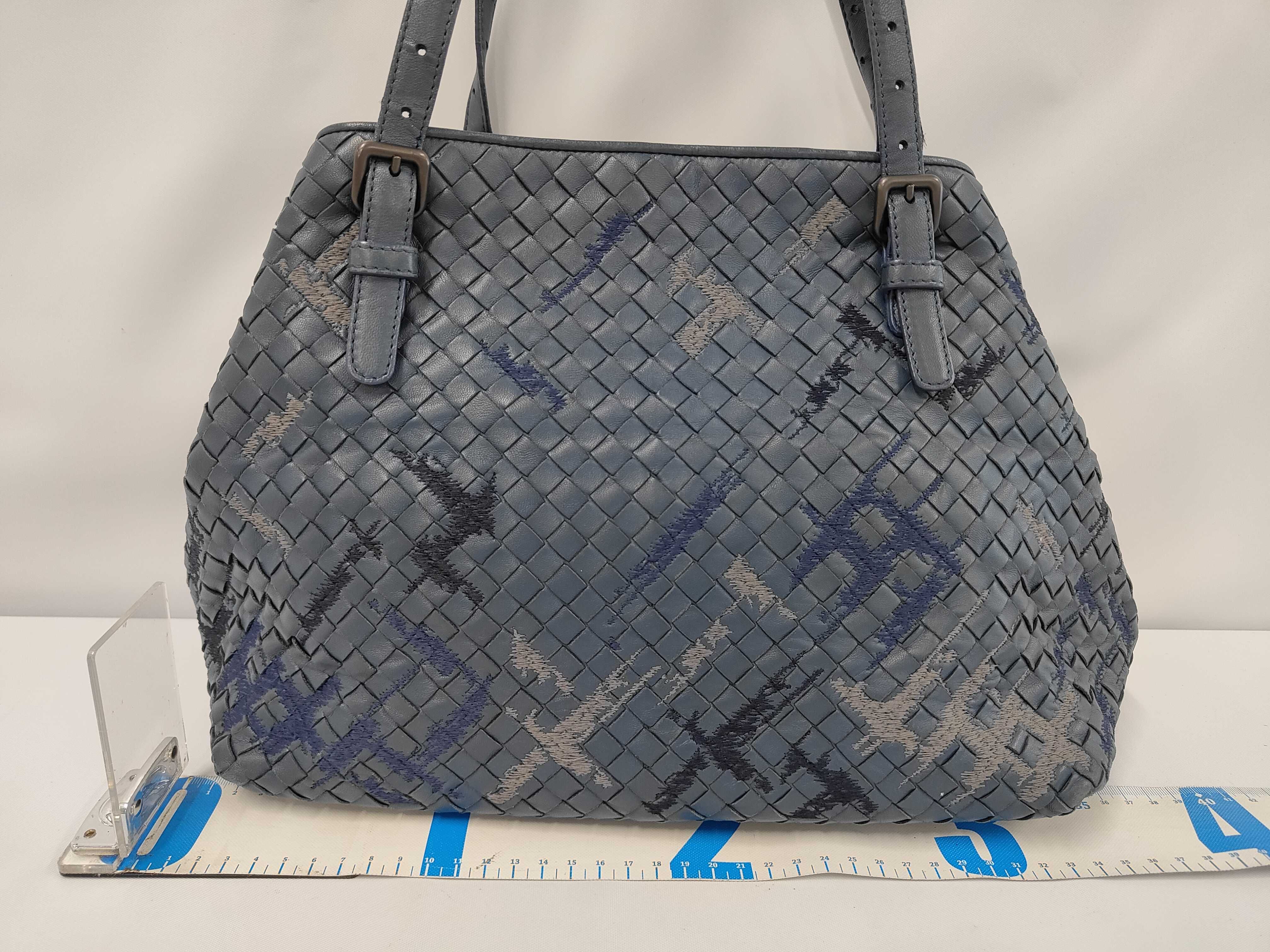 Intrecciato Tote Bag (Navy) — view 2