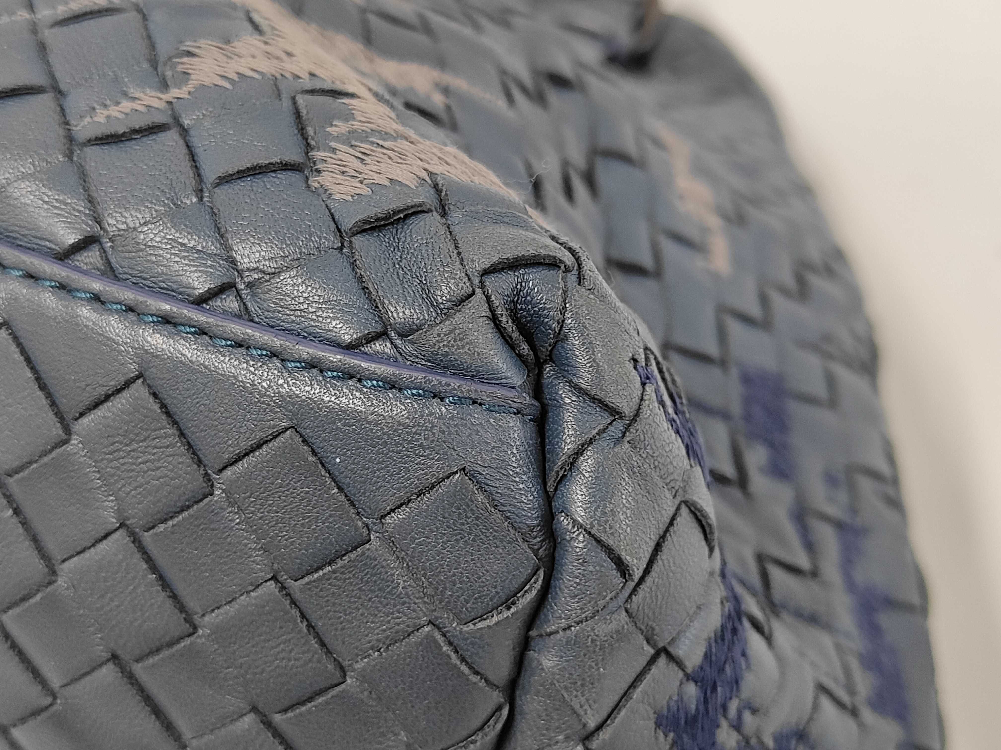 Intrecciato Tote Bag (Navy) — view 3