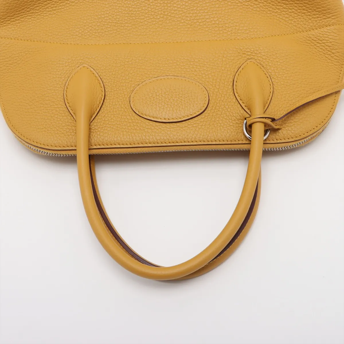 Hermès Bolide 31, Taurillon Clemence leather, Jaune Ambre, silver hardware, C: 2018 — view 5