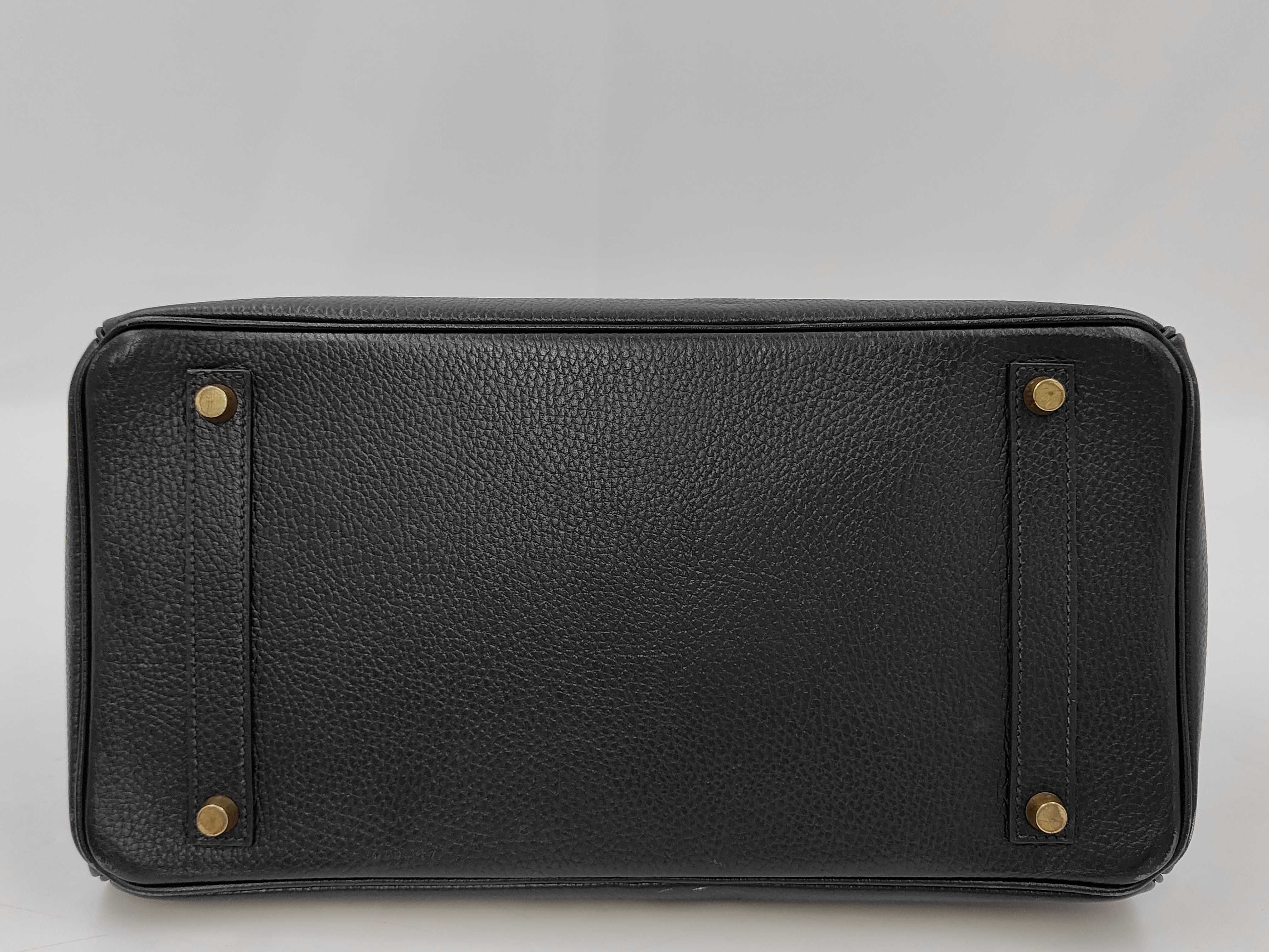 Birkin 35 Ardennes Black Gold Hardware ?A Stamp Handbag — view 4
