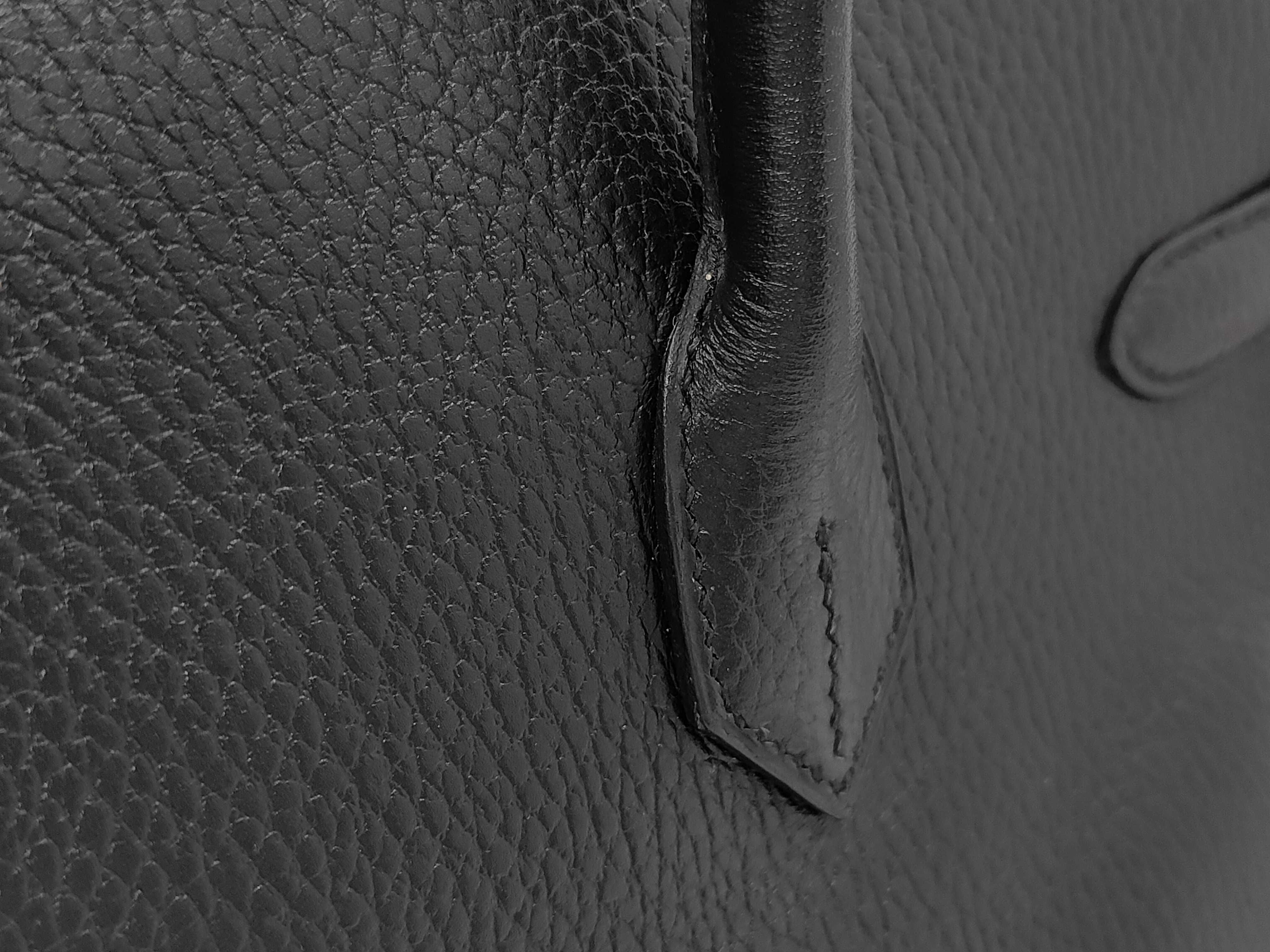 Birkin 35 Ardennes Black Gold Hardware ?A Stamp Handbag — view 7