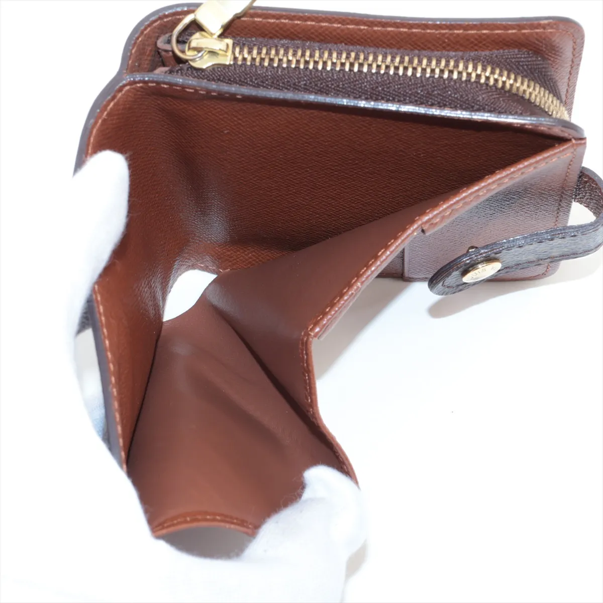 Monogram Compact Zip M61667 CT0054 Brown Compact Wallet — view 4