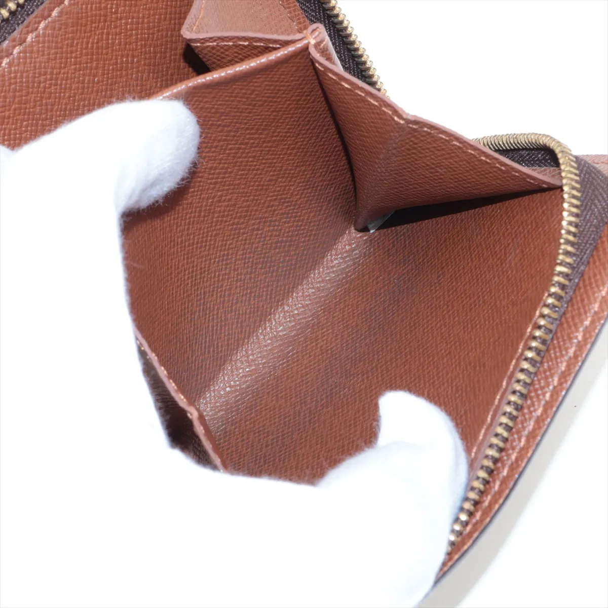 Monogram Compact Zip M61667 CT0054 Brown Compact Wallet — view 6