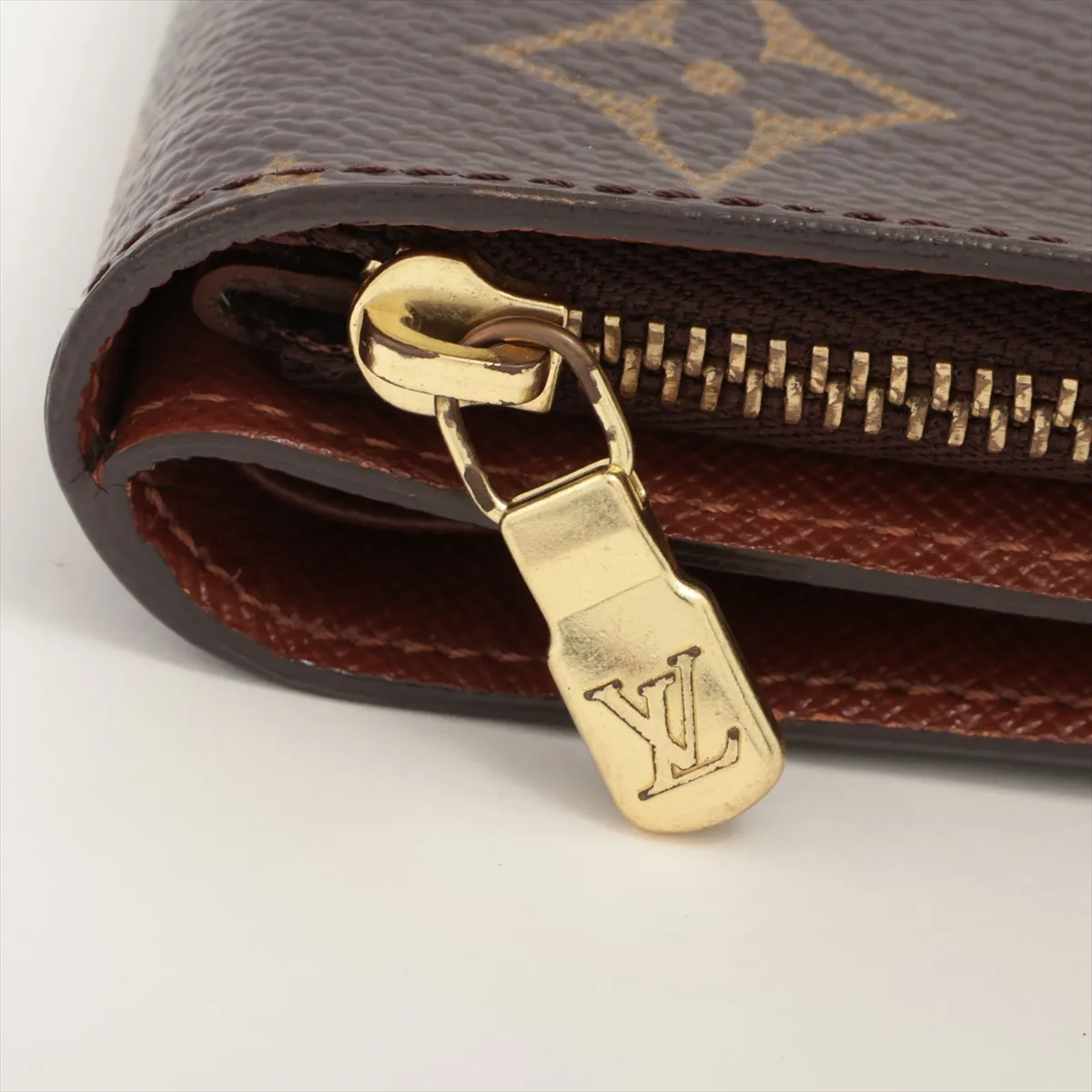 Monogram Compact Zip M61667 CT0054 Brown Compact Wallet — view 9