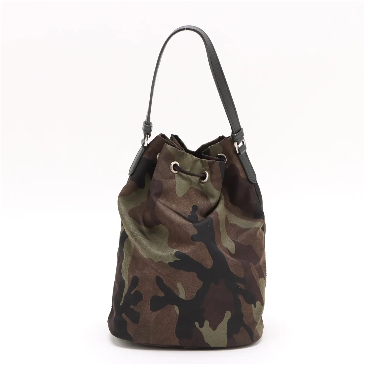 Tessuto Nylon x Leather 2WAY Handbag Green 1N1864 — view 2