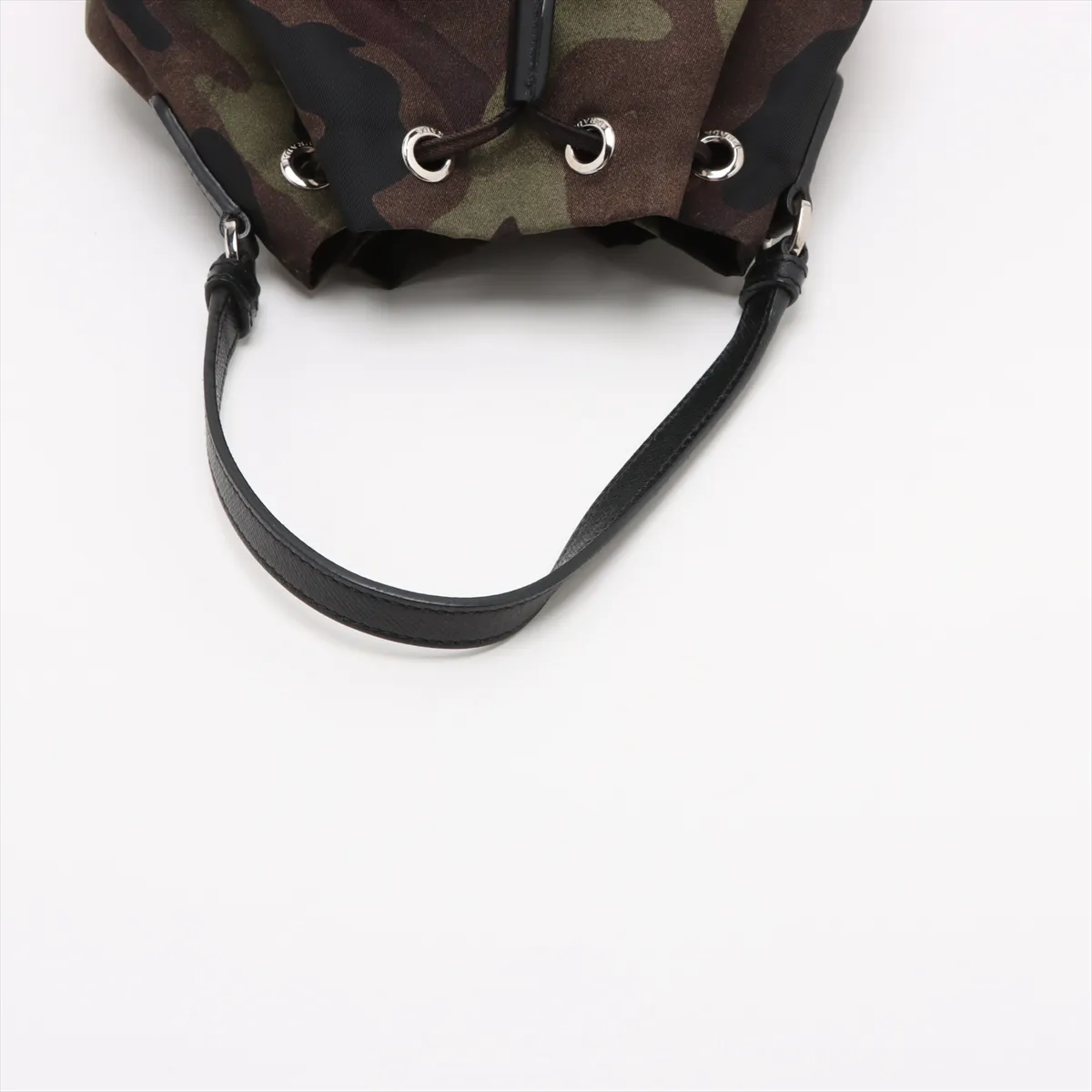 Tessuto Nylon x Leather 2WAY Handbag Green 1N1864 — view 5