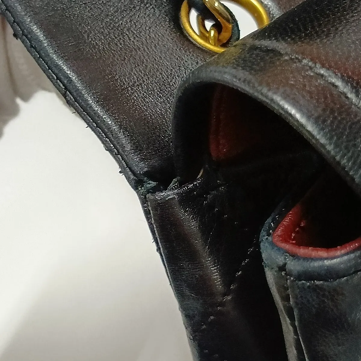Matelassé Lambskin Double Flap Double Chain Bag, Black with Gold Hardware, 0955717 (Serial Number in the 0s) — view 14