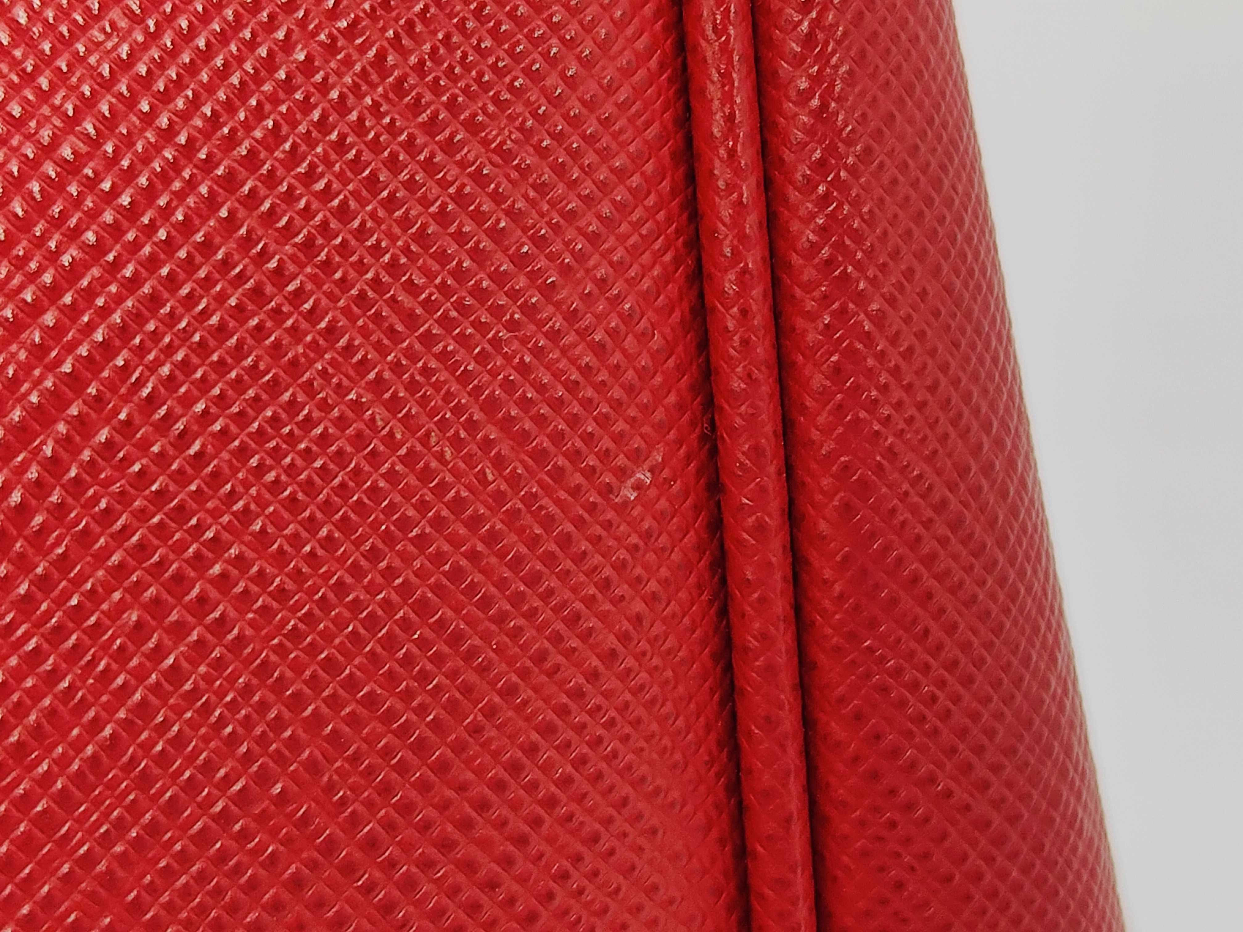 Saffiano Triangle Logo Leather Handbag — view 12