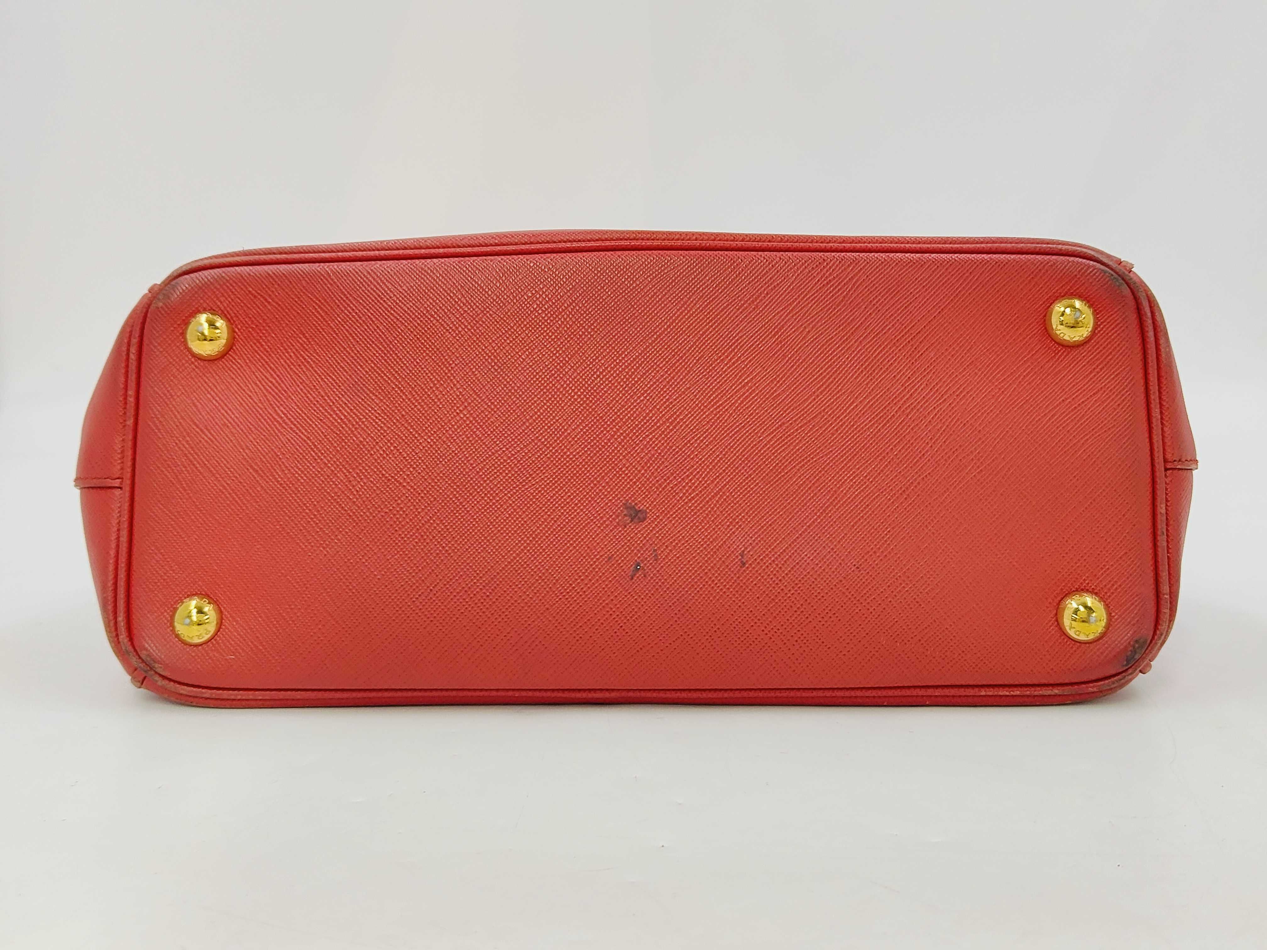 Saffiano Triangle Logo Leather Handbag — view 8
