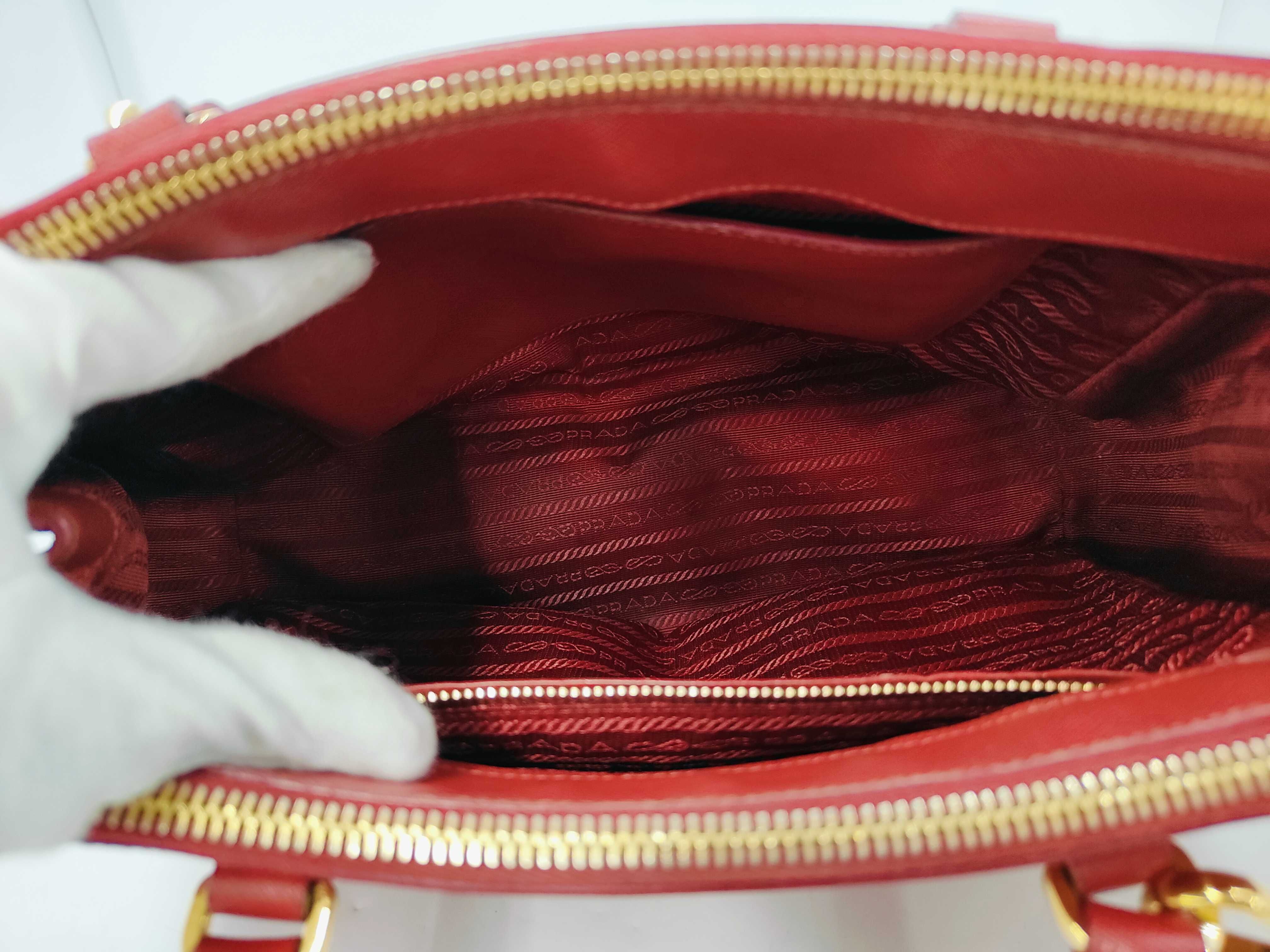 Saffiano Triangle Logo Leather Handbag — view 10