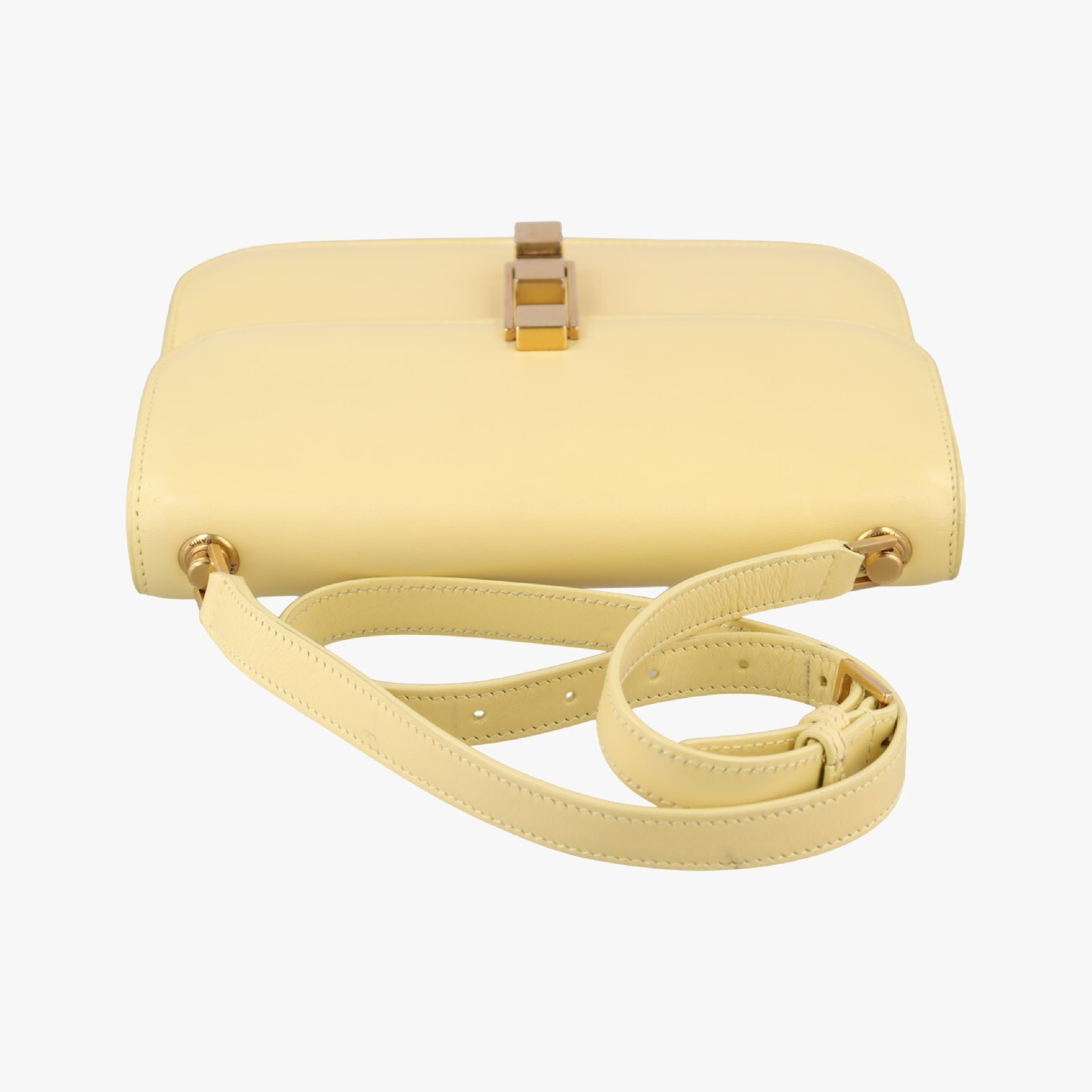 Le Carre Taupe Box Yellow Leather Shoulder Bag GLT633214.0121 — view 5