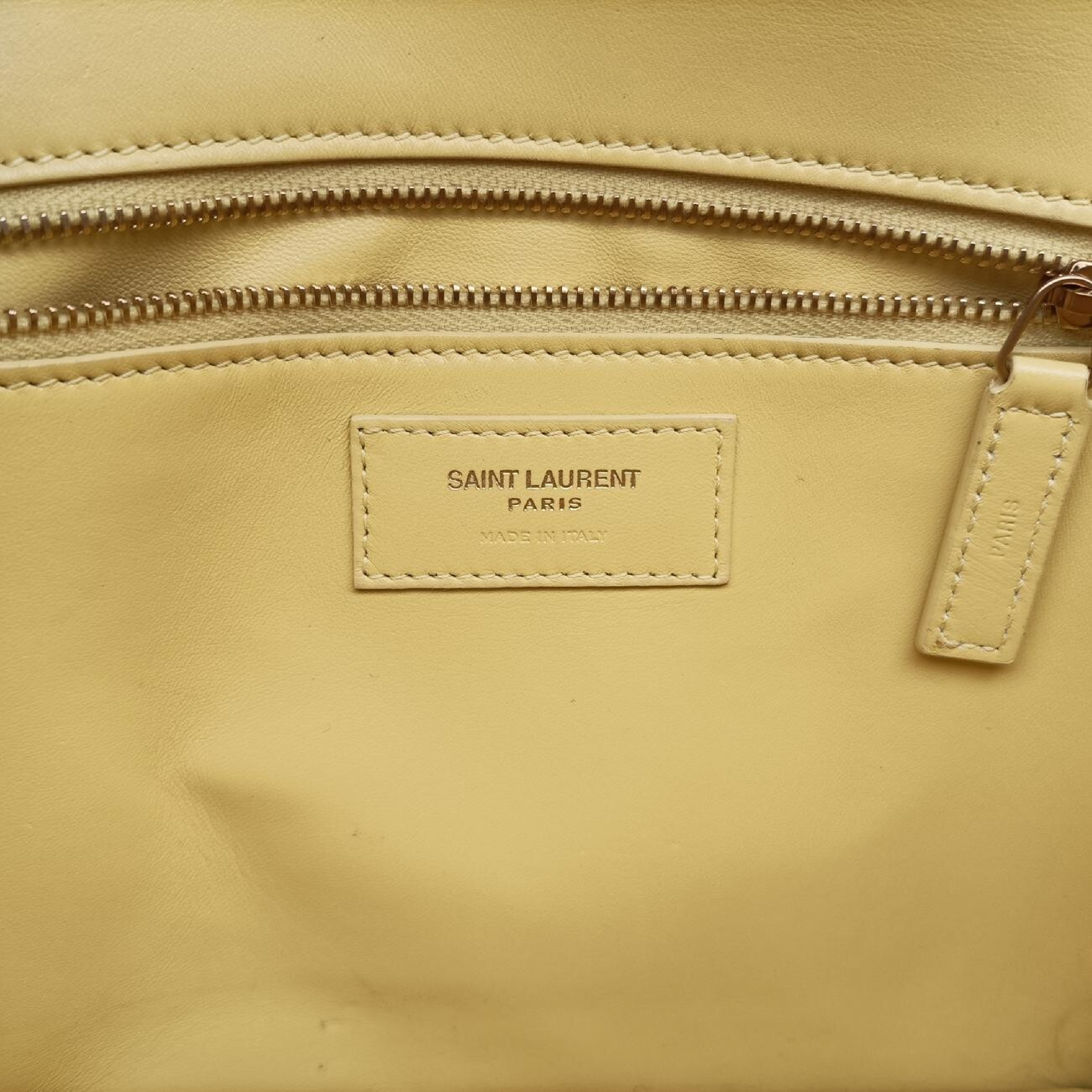 Le Carre Taupe Box Yellow Leather Shoulder Bag GLT633214.0121 — view 7