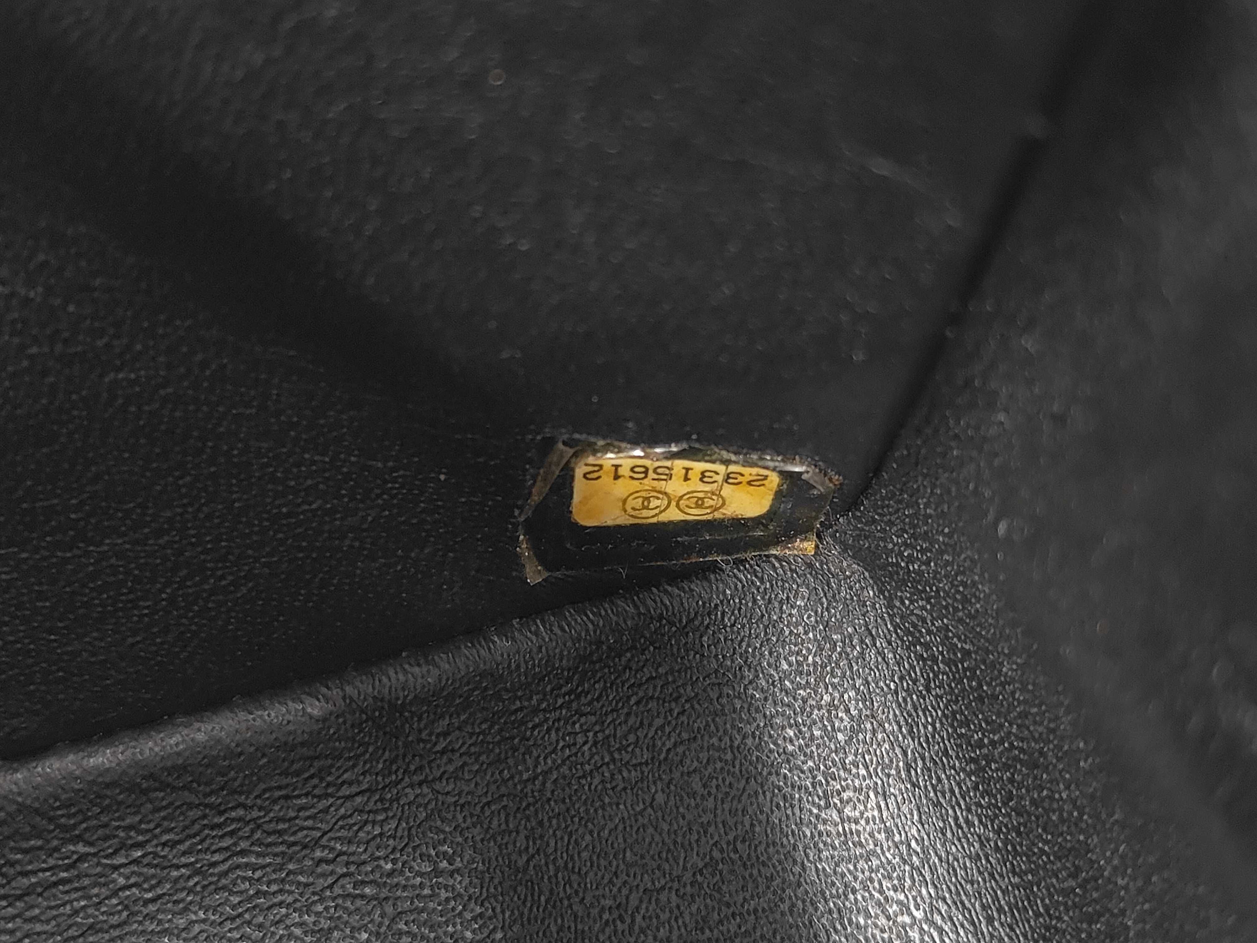 Matelassé 20 Lambskin Gold Hardware Chain Shoulder Bag, Serial Number 23, Black Shoulder Bag — view 11
