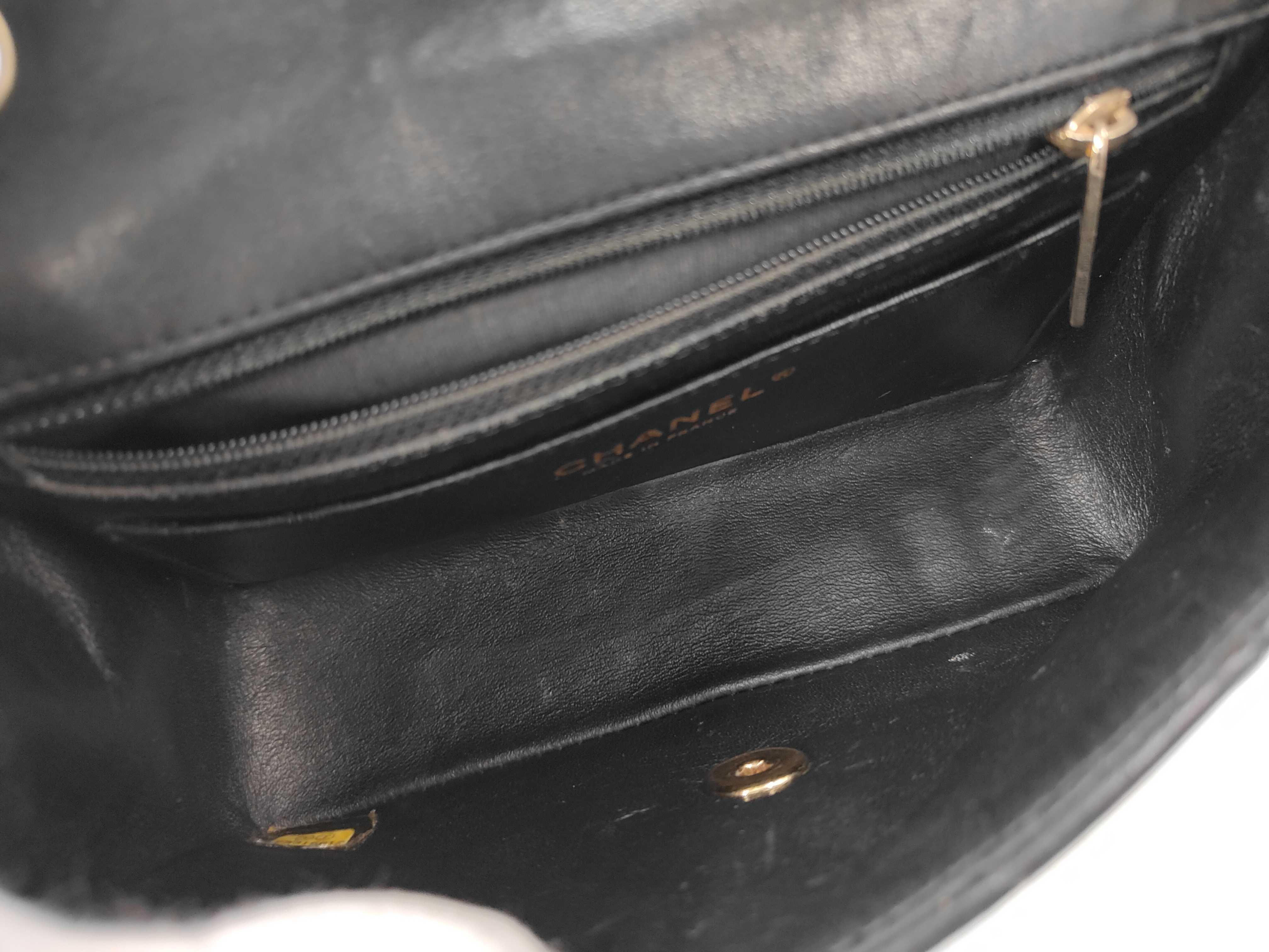 Matelassé 20 Lambskin Gold Hardware Chain Shoulder Bag, Serial Number 23, Black Shoulder Bag — view 9