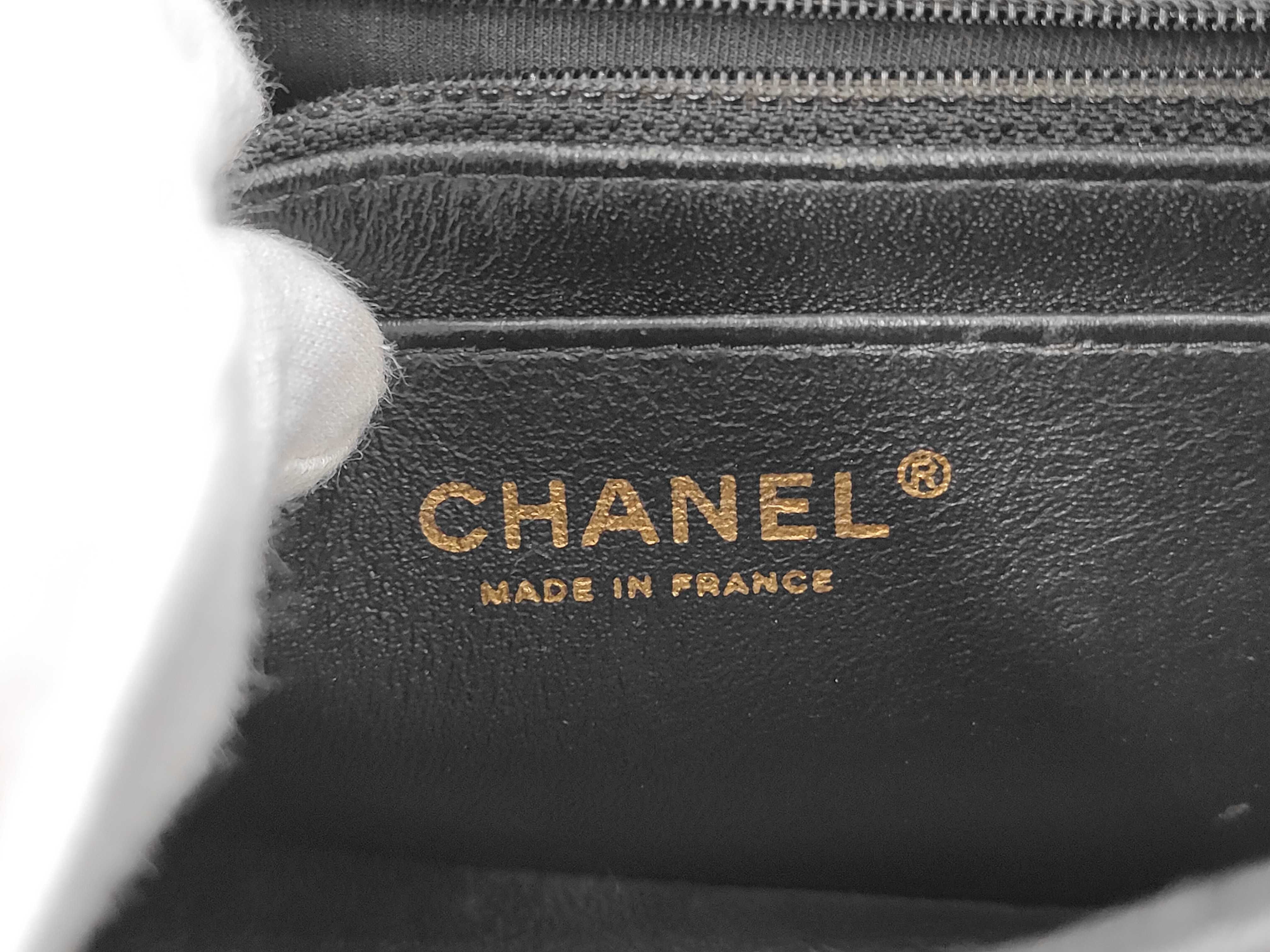 Matelassé 20 Lambskin Gold Hardware Chain Shoulder Bag, Serial Number 23, Black Shoulder Bag — view 10