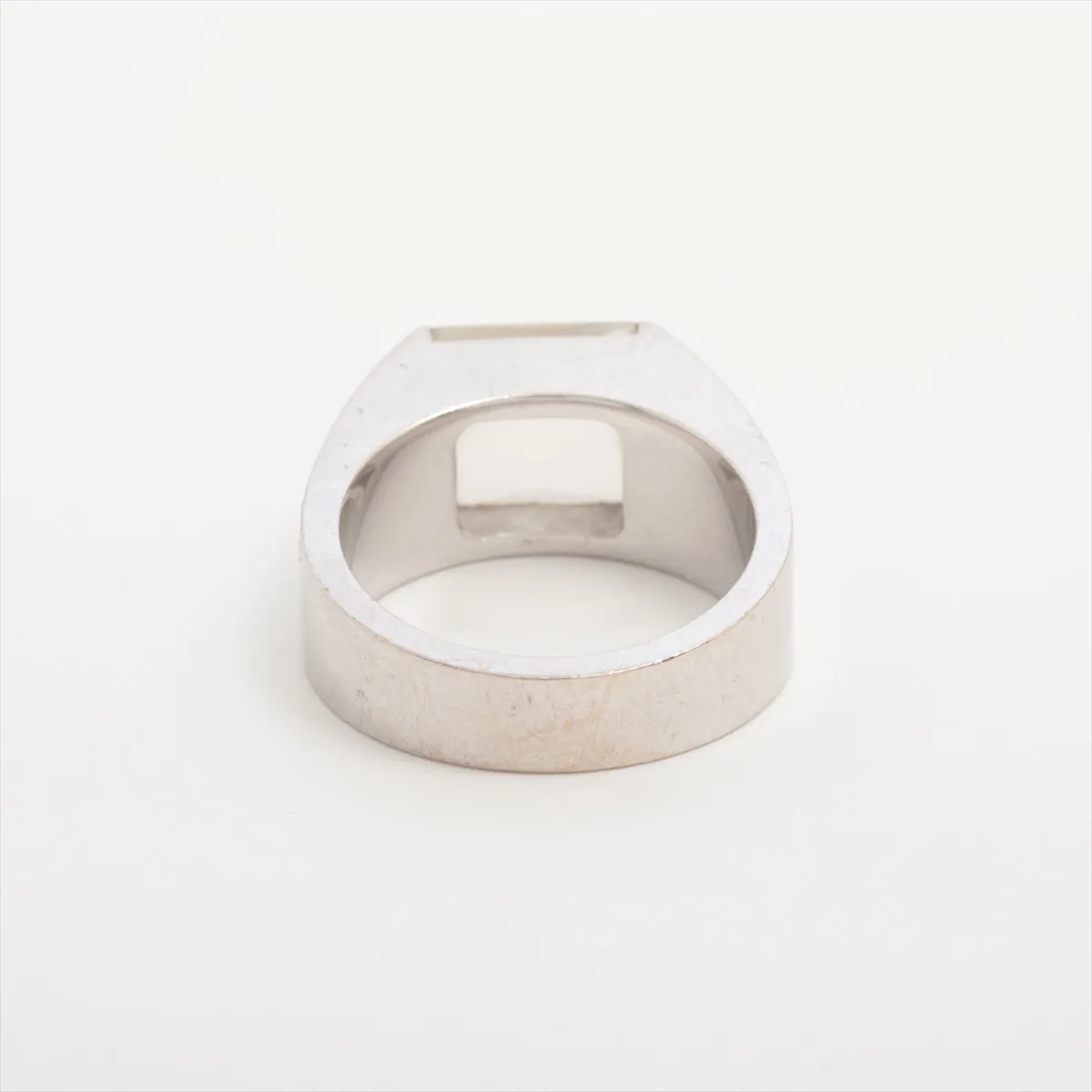 Tank Moonstone Ring, 750 (WG), 11.5g, Size 48, J64632. Hallmarks are — view 2
