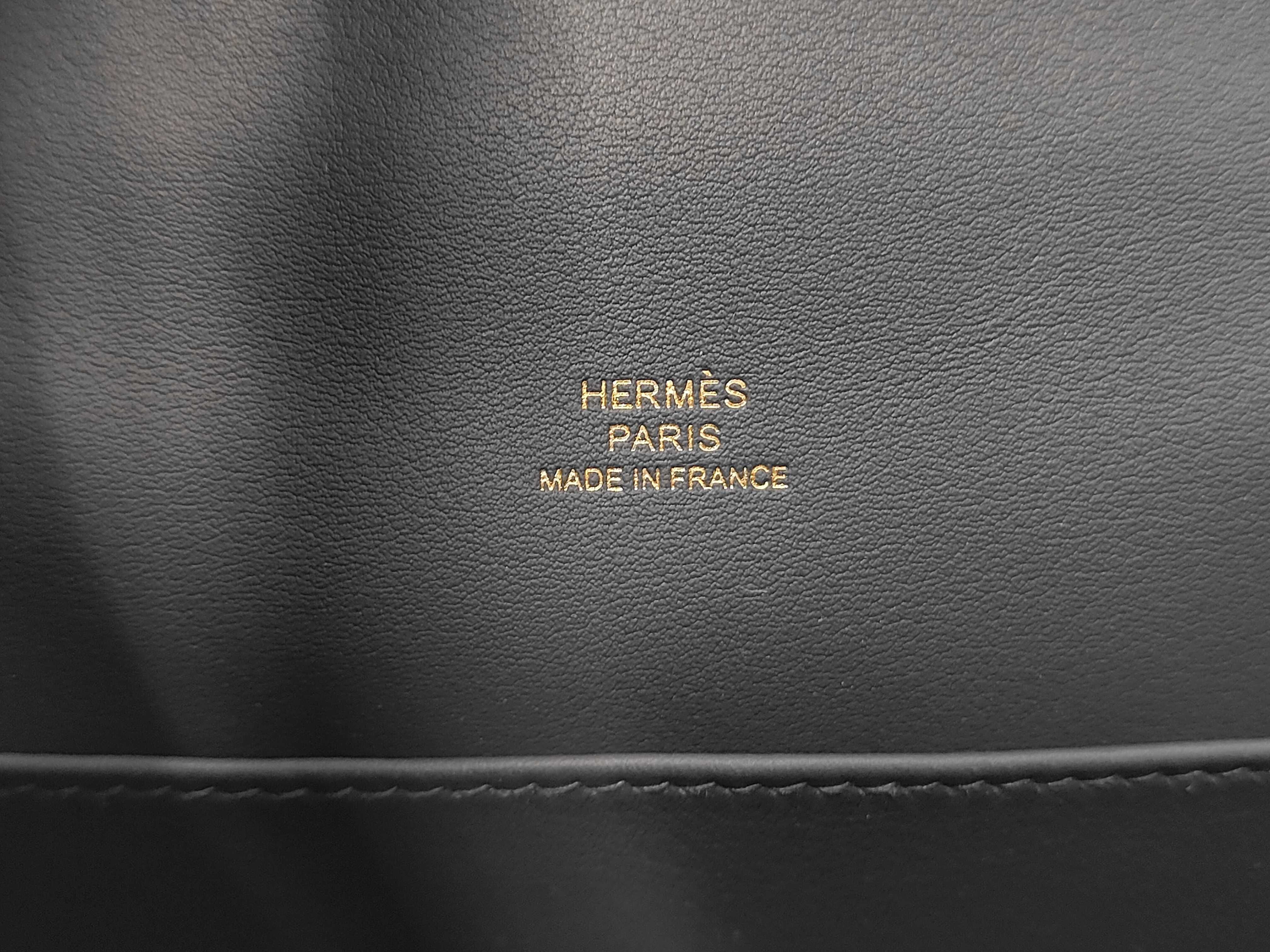 Hermes Pochette Kelly Swift Gris Misty Gold Hardware K Stamp Bag Handbag — view 10
