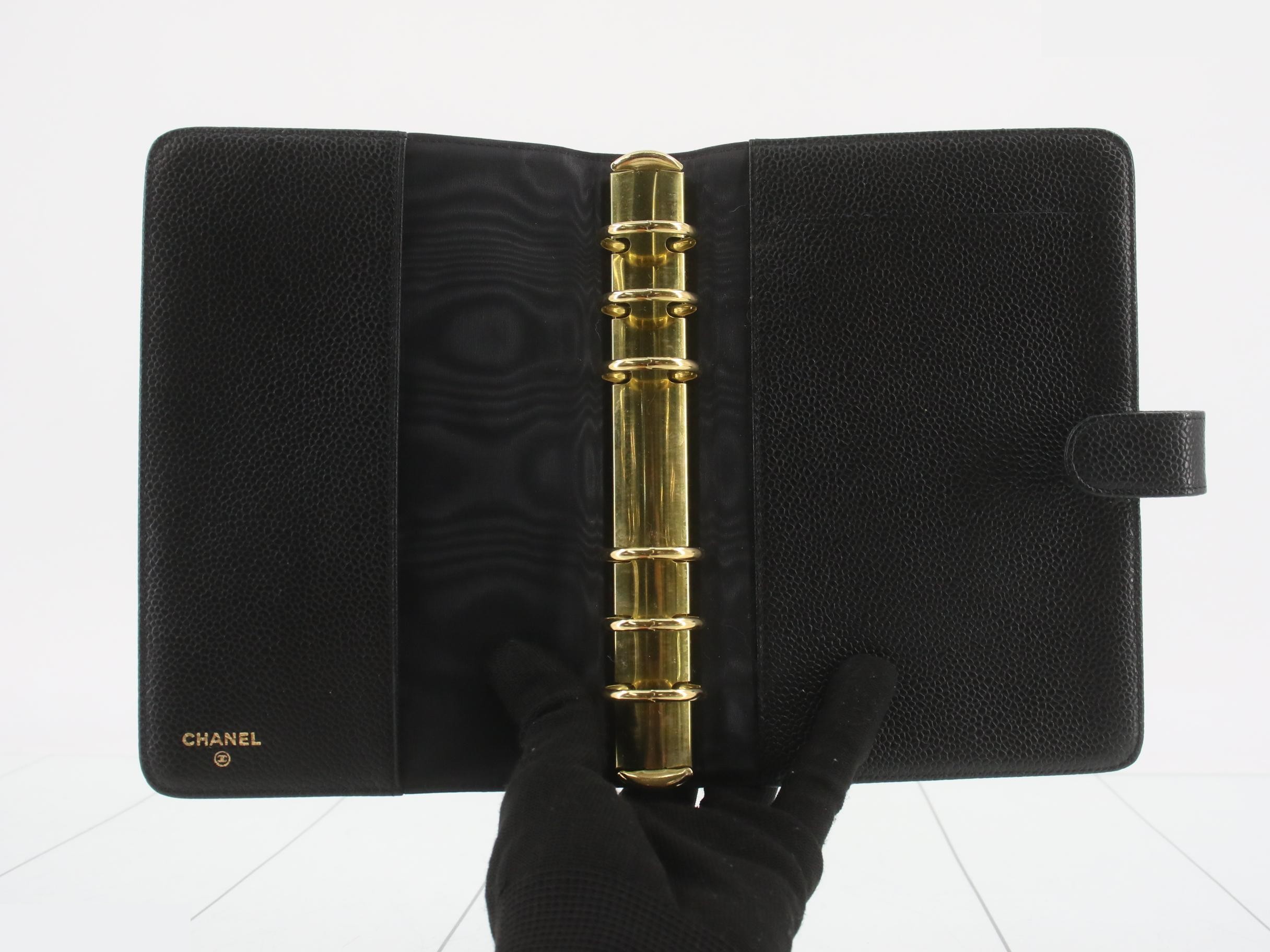 Caviar leather (bag) notebook cover, 6-ring binder, size 5. — view 4