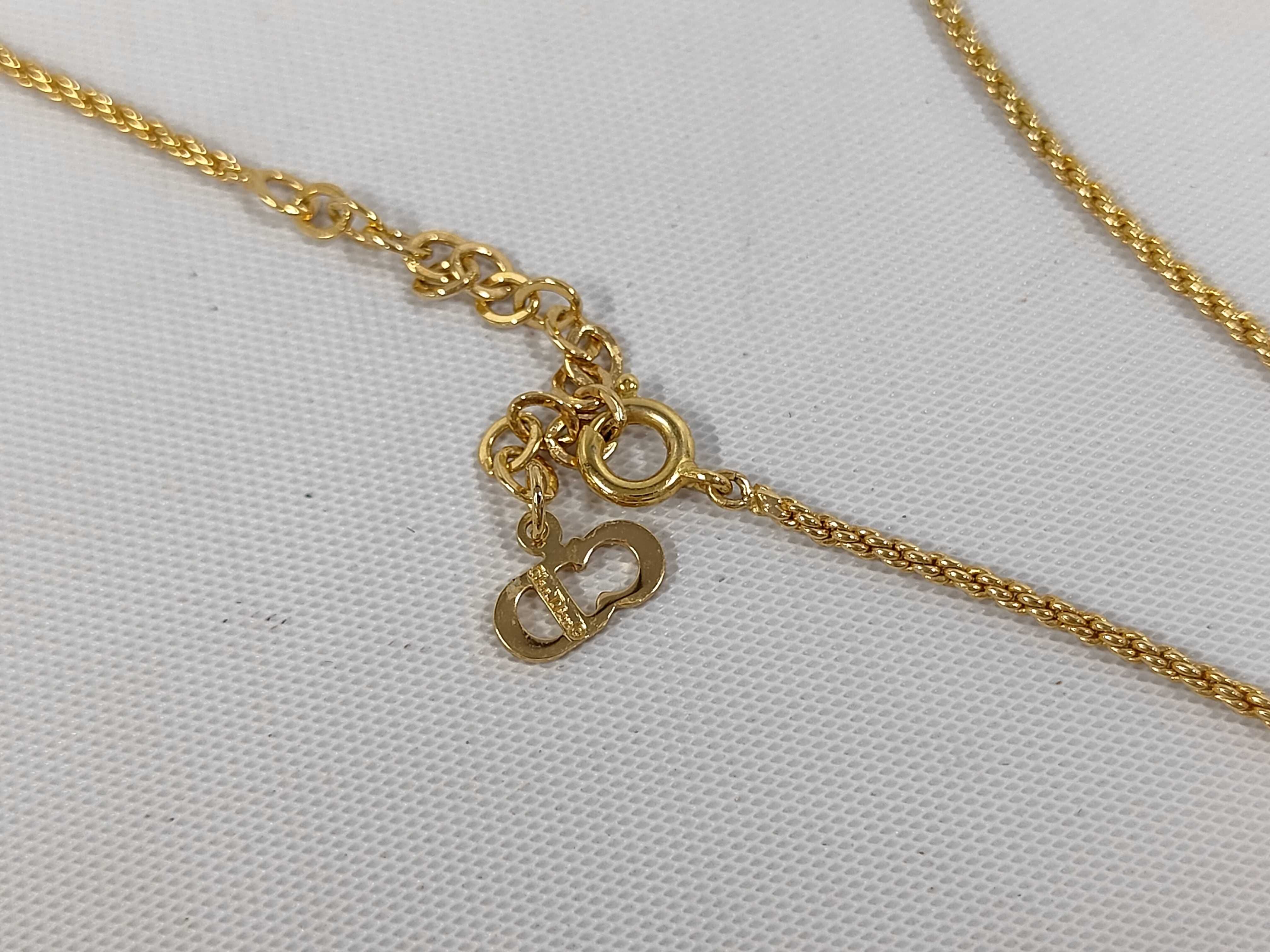 CD Twist Circle Gold Necklace — view 4
