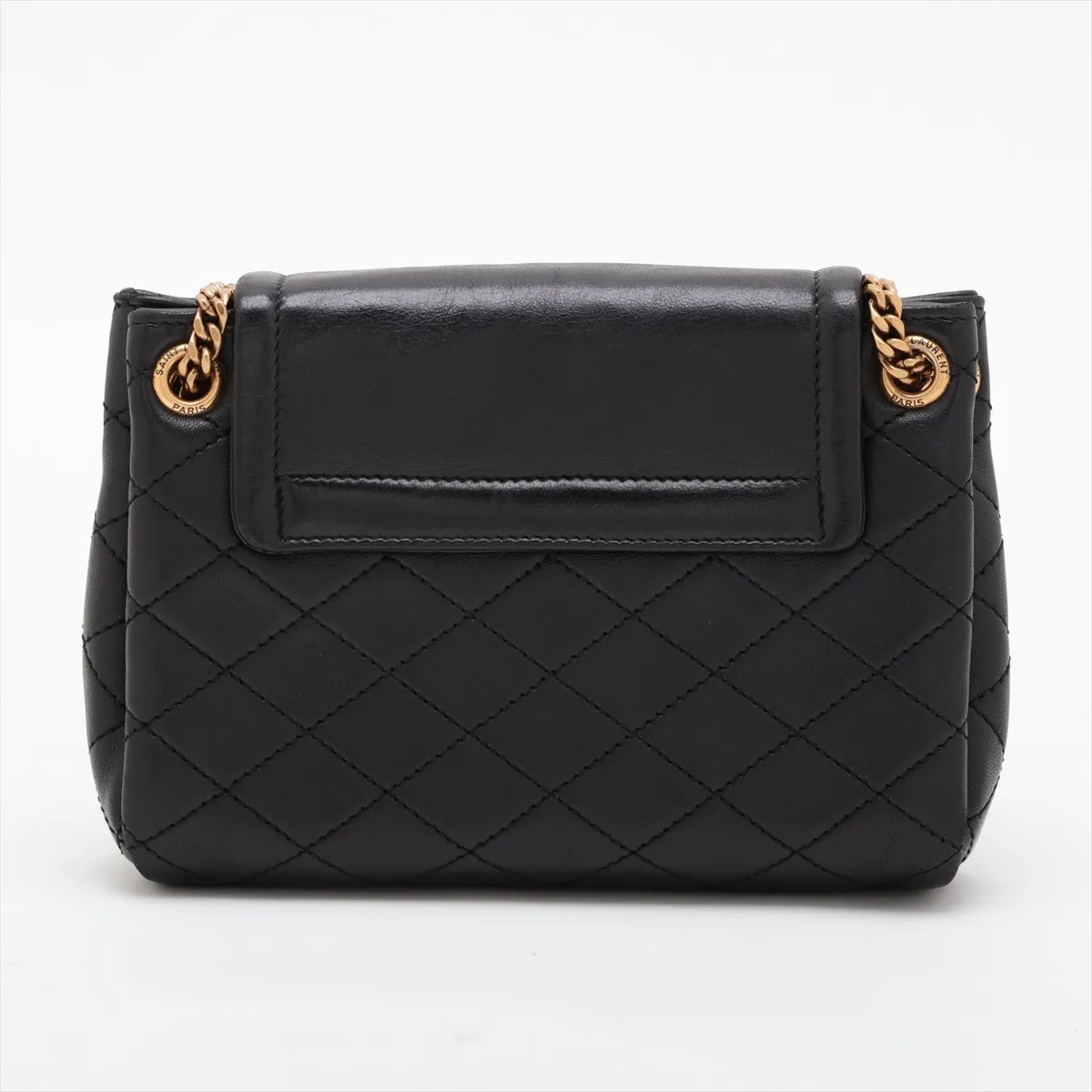 Mini Nolita Leather Chain Shoulder Bag, Black, 672738 — view 2