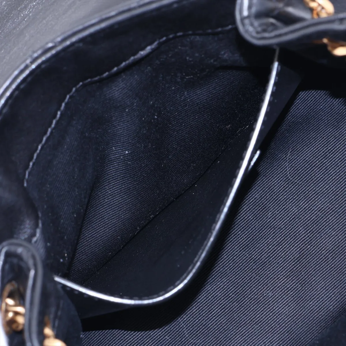 Mini Nolita Leather Chain Shoulder Bag, Black, 672738 — view 7