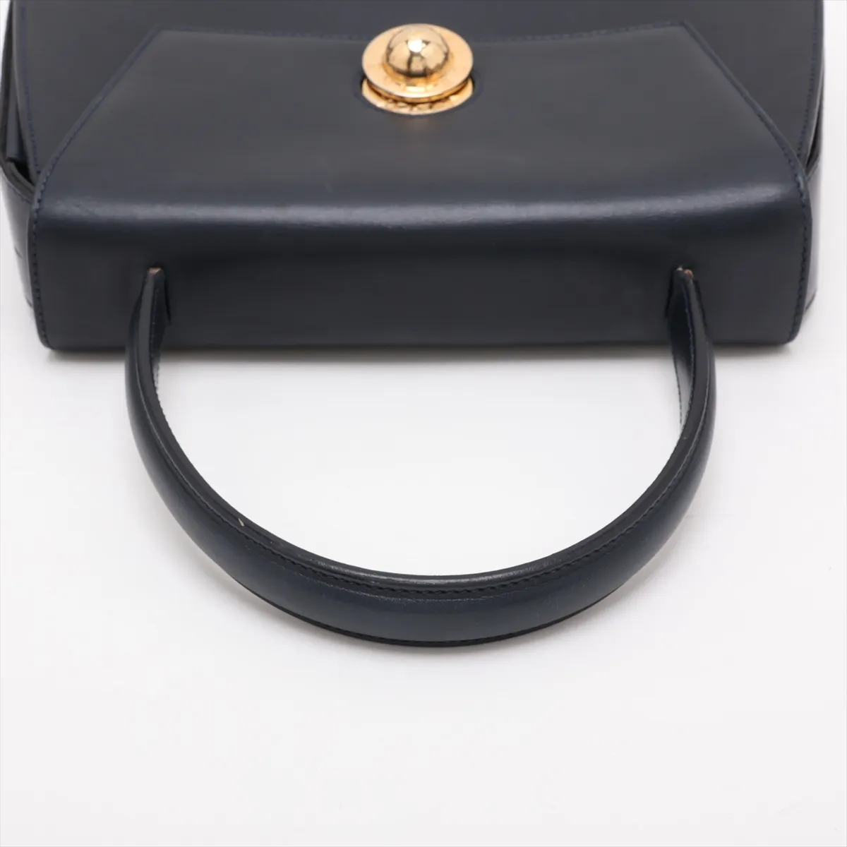 Starball Leather Handbag, Navy — view 5