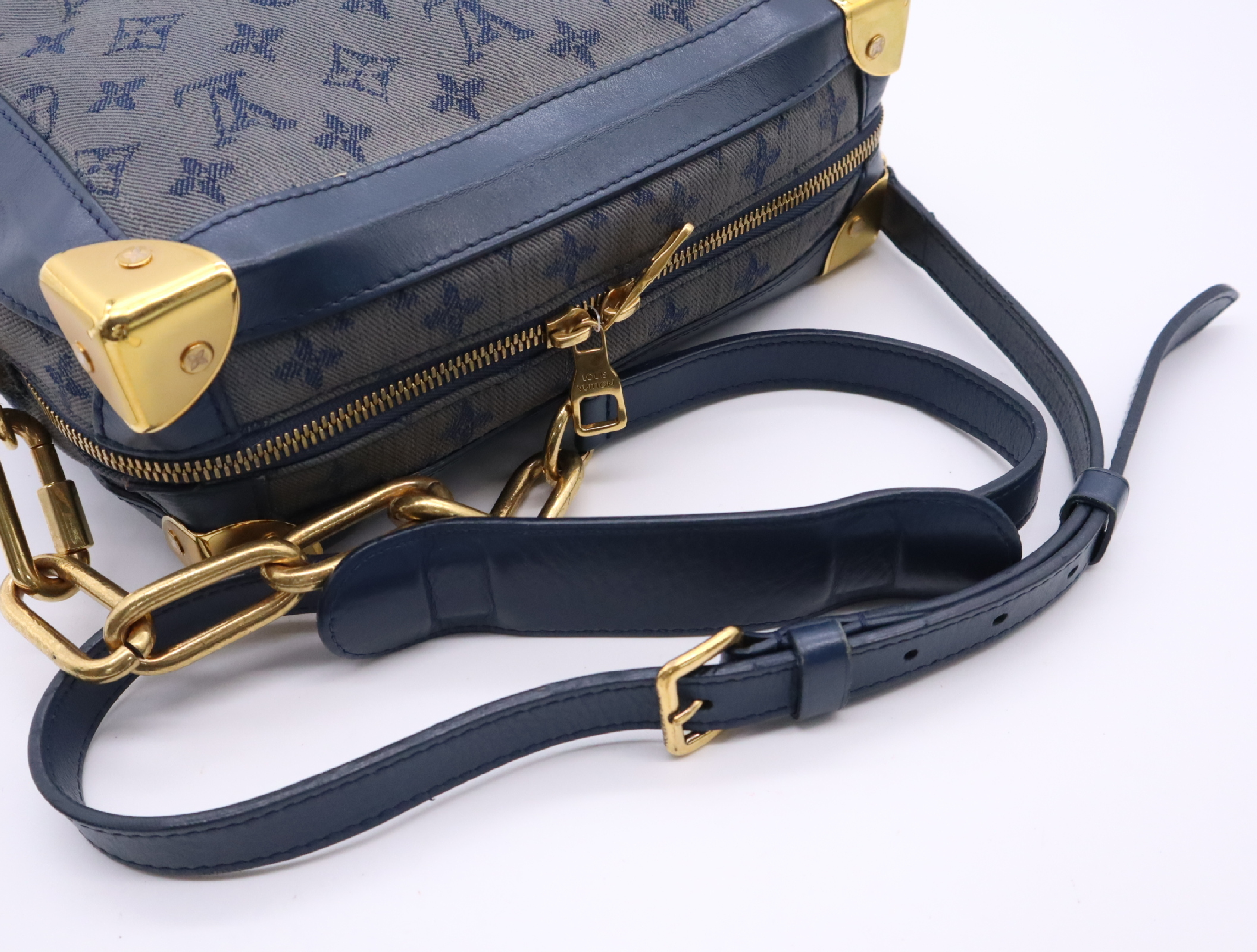 M44723 Monogram Denim Soft Trunk Blue Shoulder Bag — view 12
