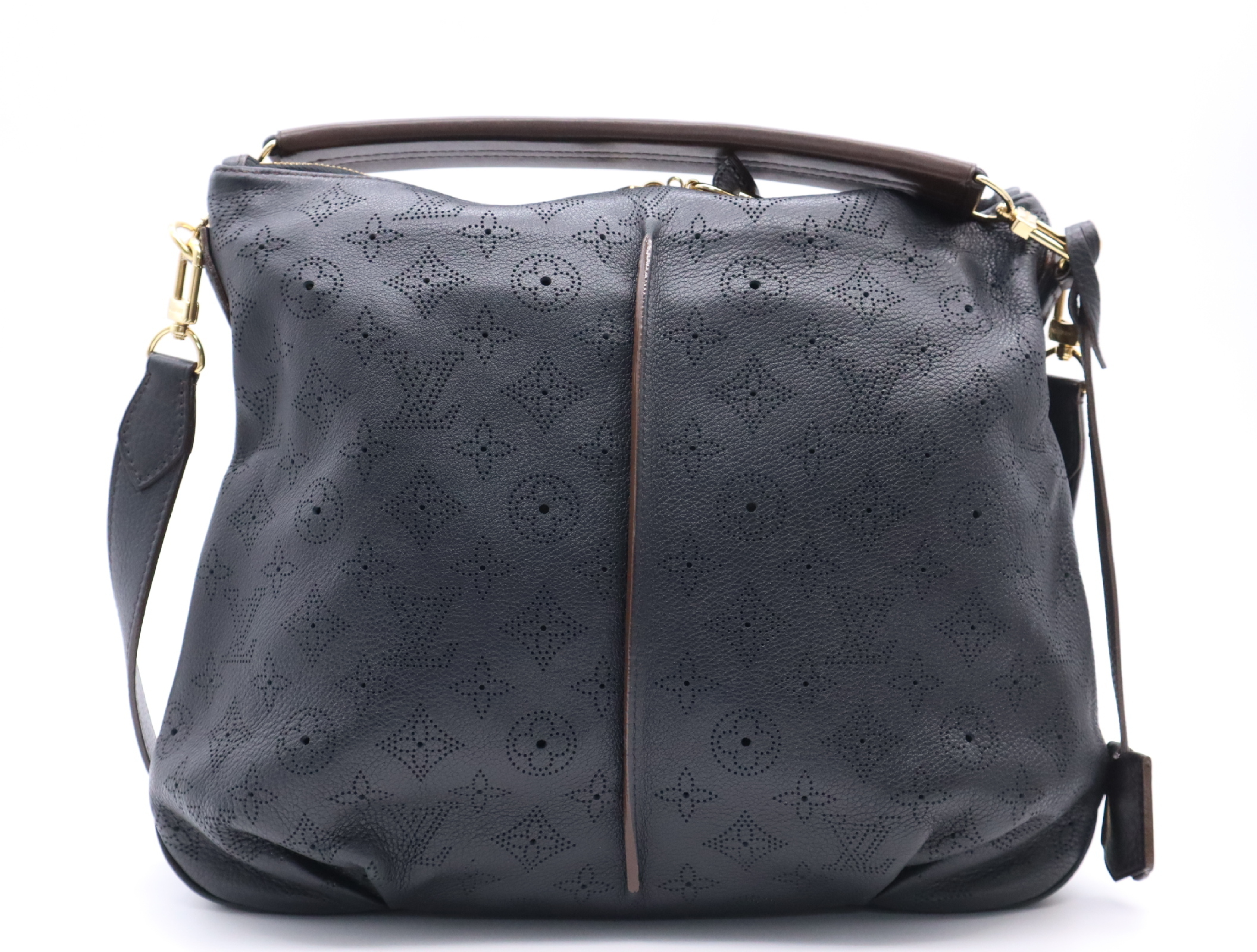M93987 Mahina Selene MM Noir Handbag with Shoulder Strap, Padlock, 2 Keys, Clochette, Pouch, Dust Bag, and Box. — view 2