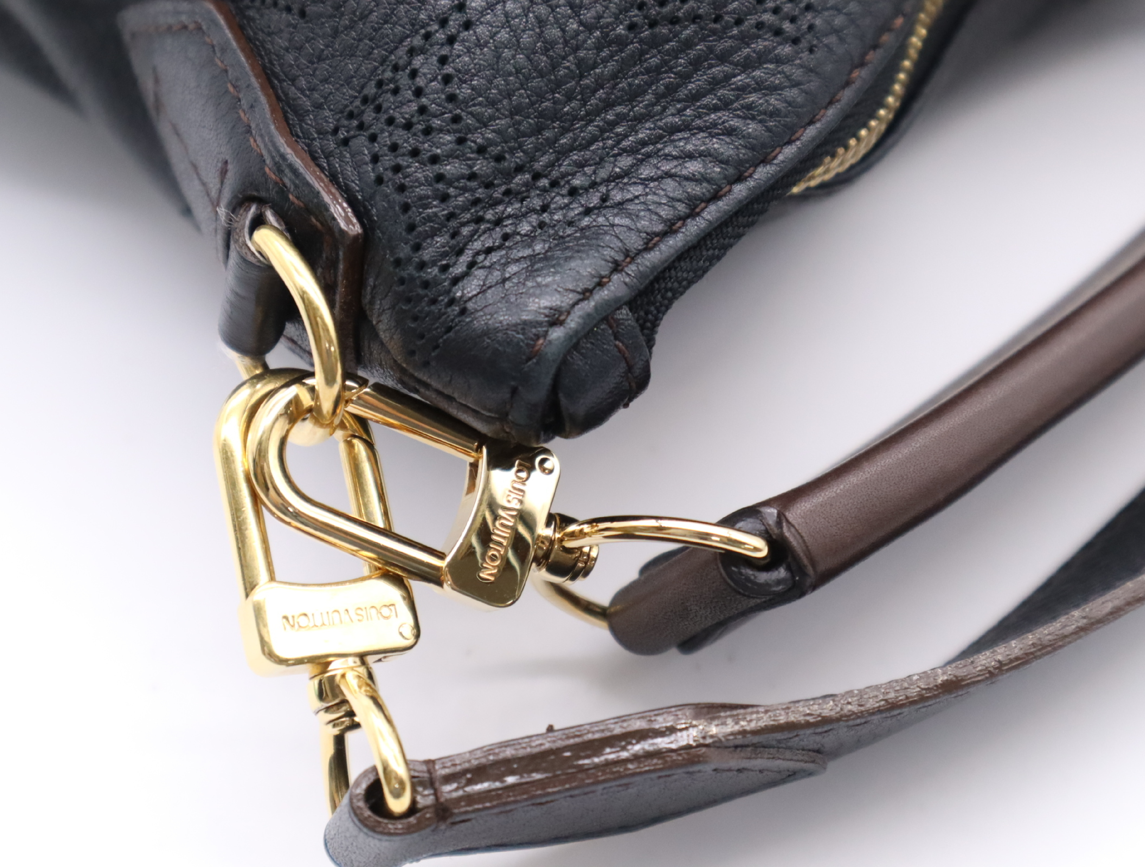 M93987 Mahina Selene MM Noir Handbag with Shoulder Strap, Padlock, 2 Keys, Clochette, Pouch, Dust Bag, and Box. — view 8