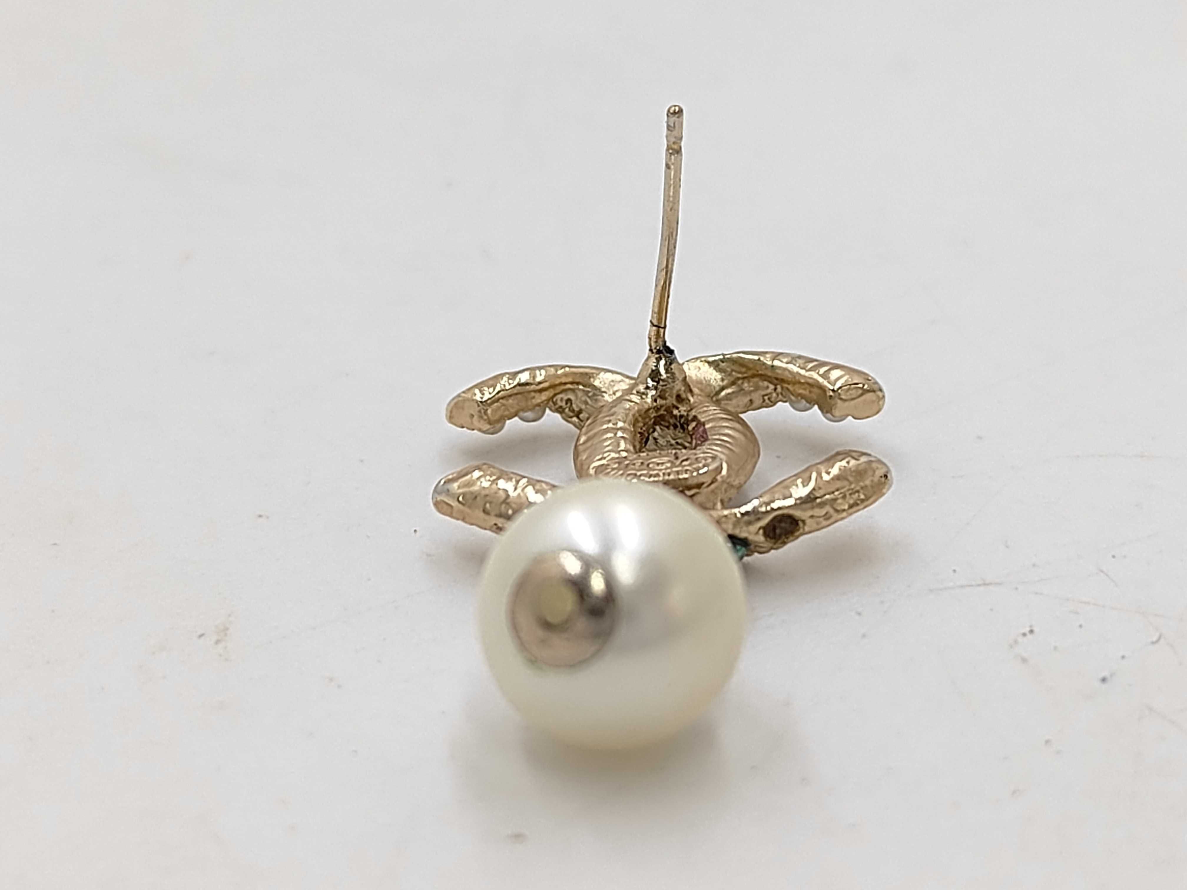 Coco Mark Pearl Earrings — view 3