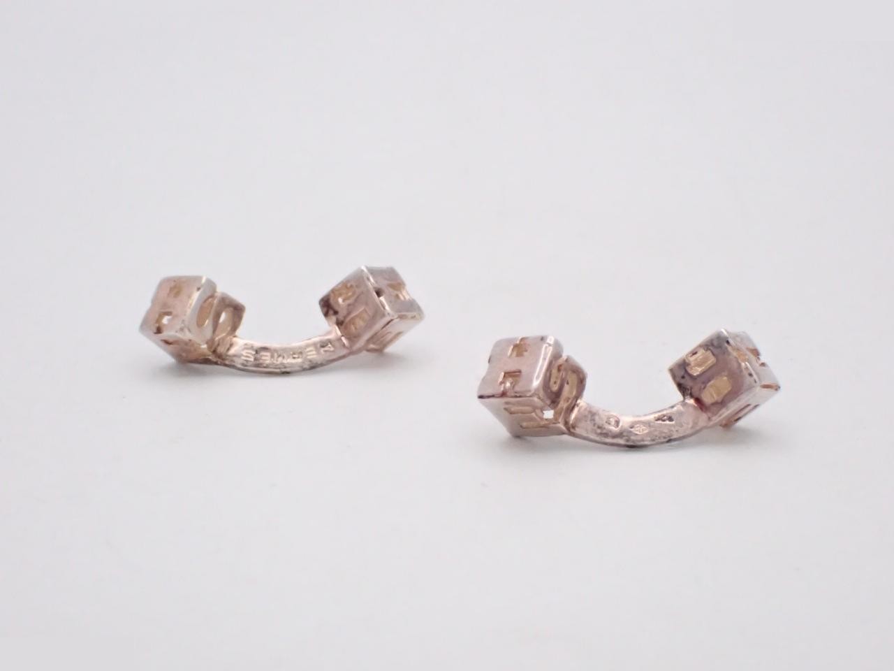 Cufflinks, H-cube, 925g/6.0g — view 3