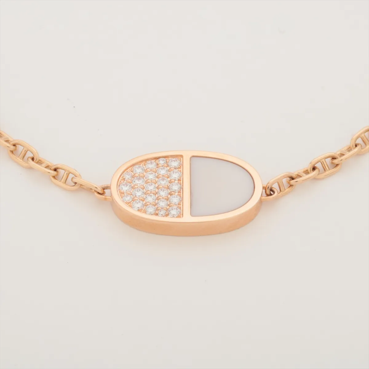 Chaine d'Ancre Verso Diamond Bracelet, 750 (PG) x Ceramic, 7.7g, 15 24A657627, — view 2