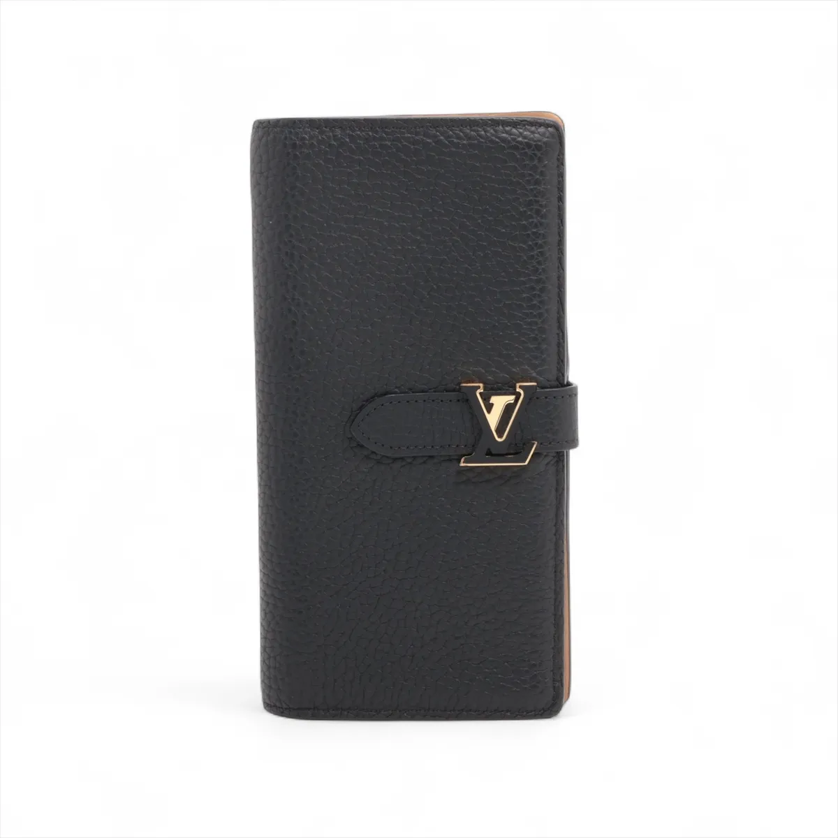 Taurillon LV Vertical Wallet Compact M81330 Noir Long Wallet RFID Reactive