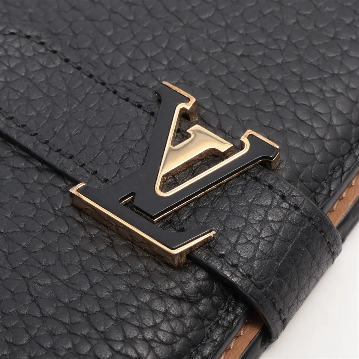 Taurillon LV Vertical Wallet Compact M81330 Noir Long Wallet RFID Reactive — view 10