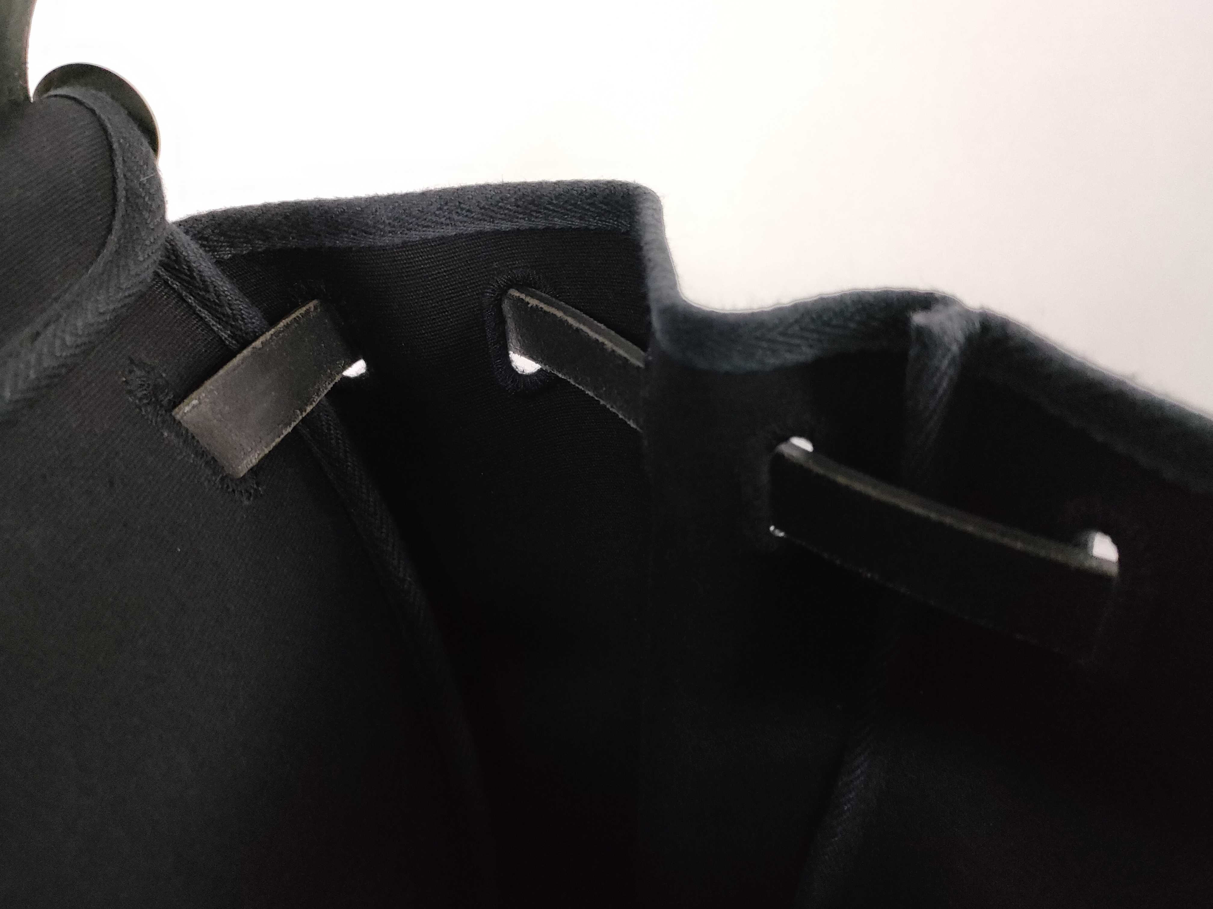 Herbag Ad MM Black Toile H C stamp Shoulder bag — view 11