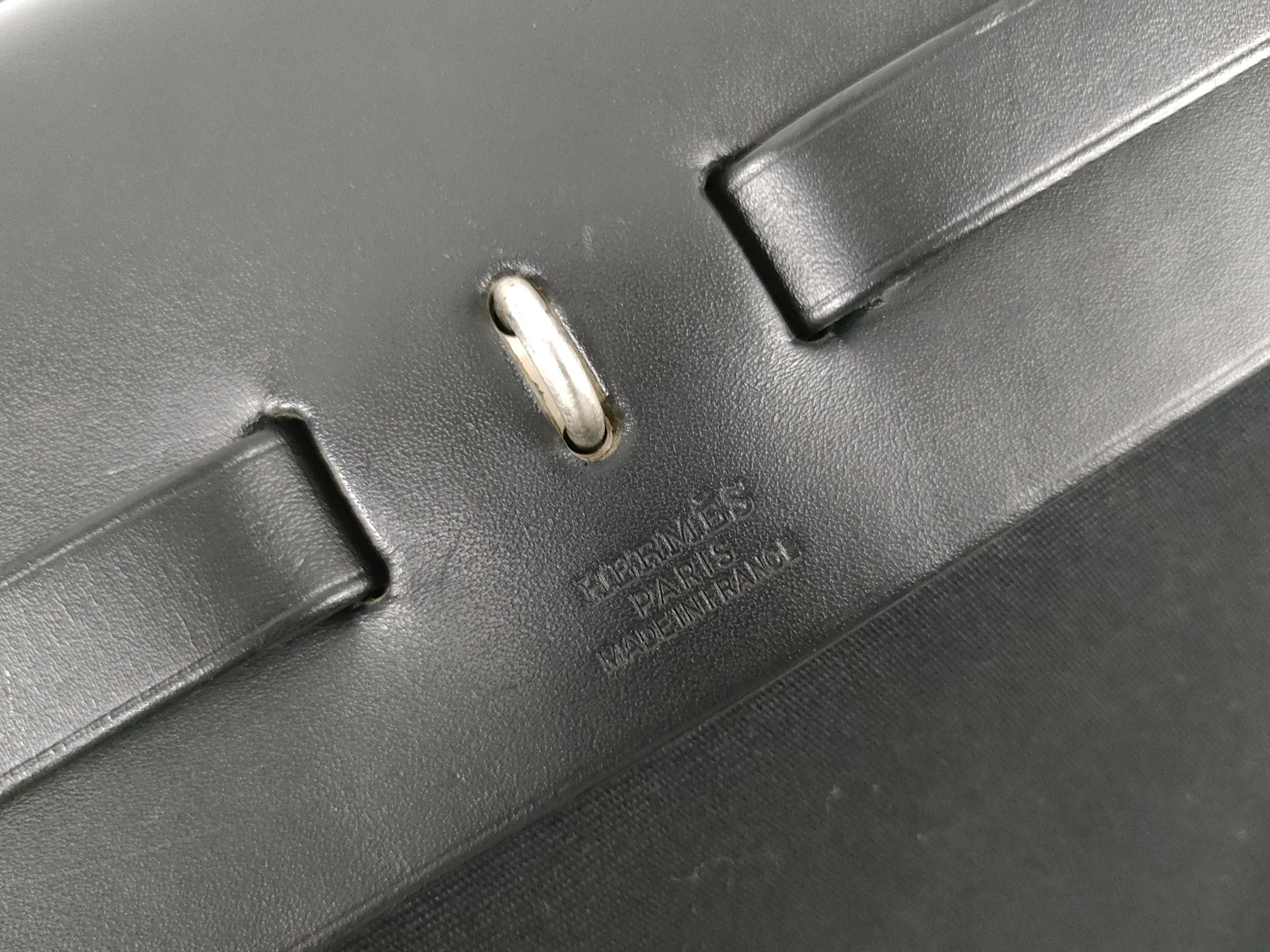 Herbag Ad MM Black Toile H C stamp Shoulder bag — view 12