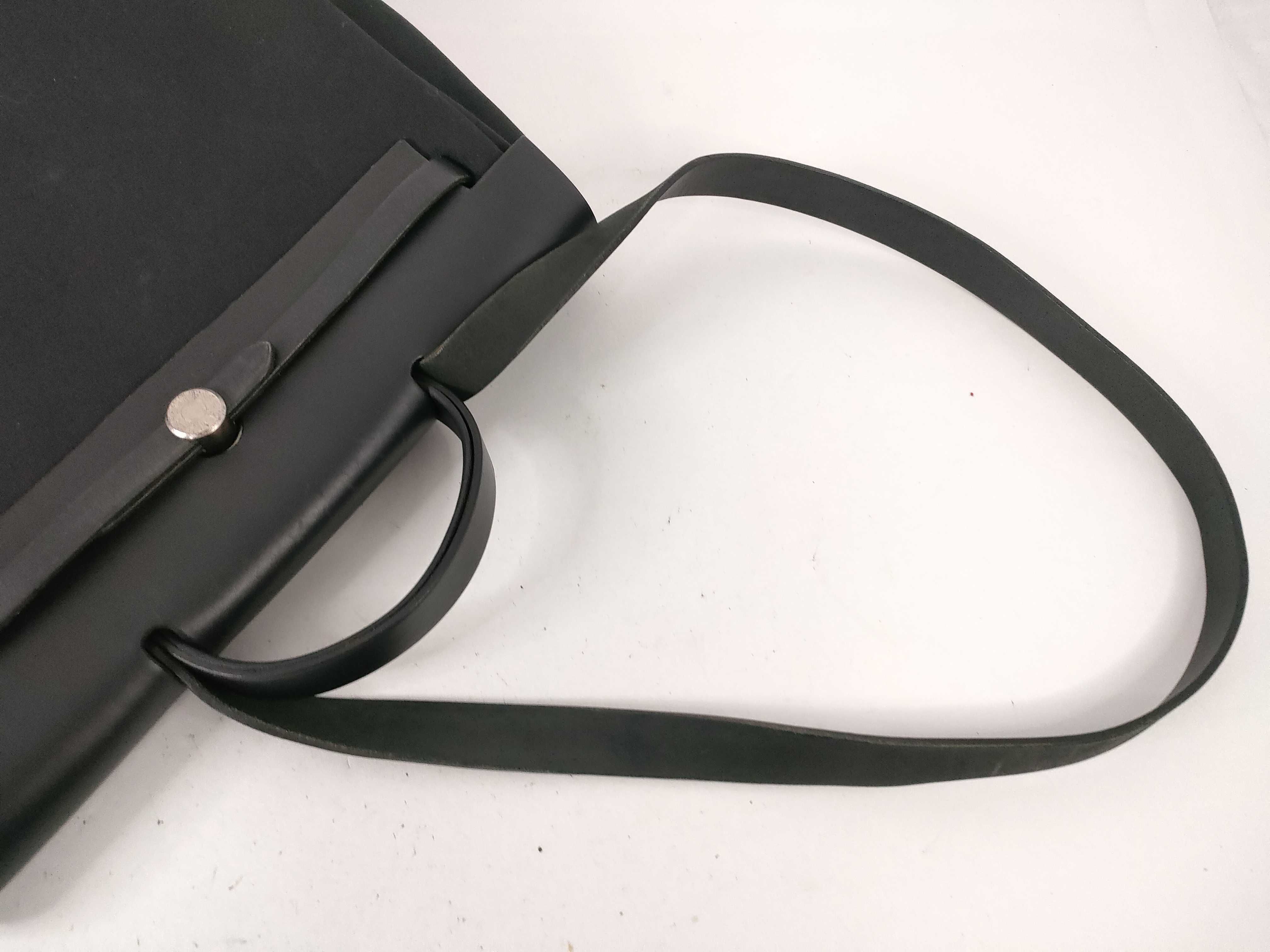 Herbag Ad MM Black Toile H C stamp Shoulder bag — view 5