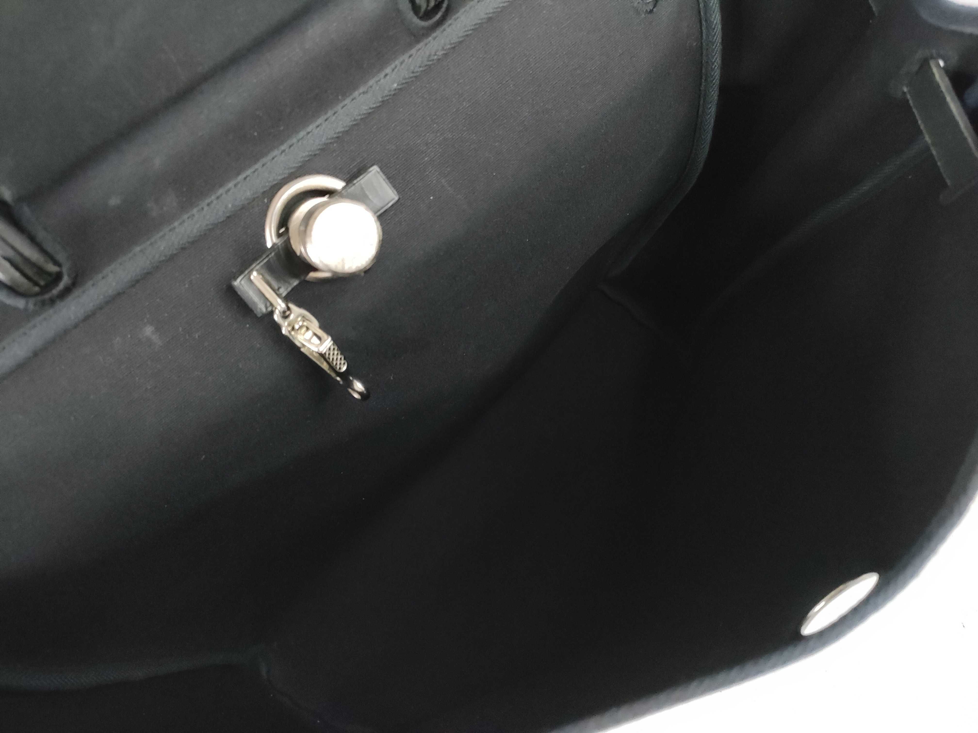 Herbag Ad MM Black Toile H C stamp Shoulder bag — view 10