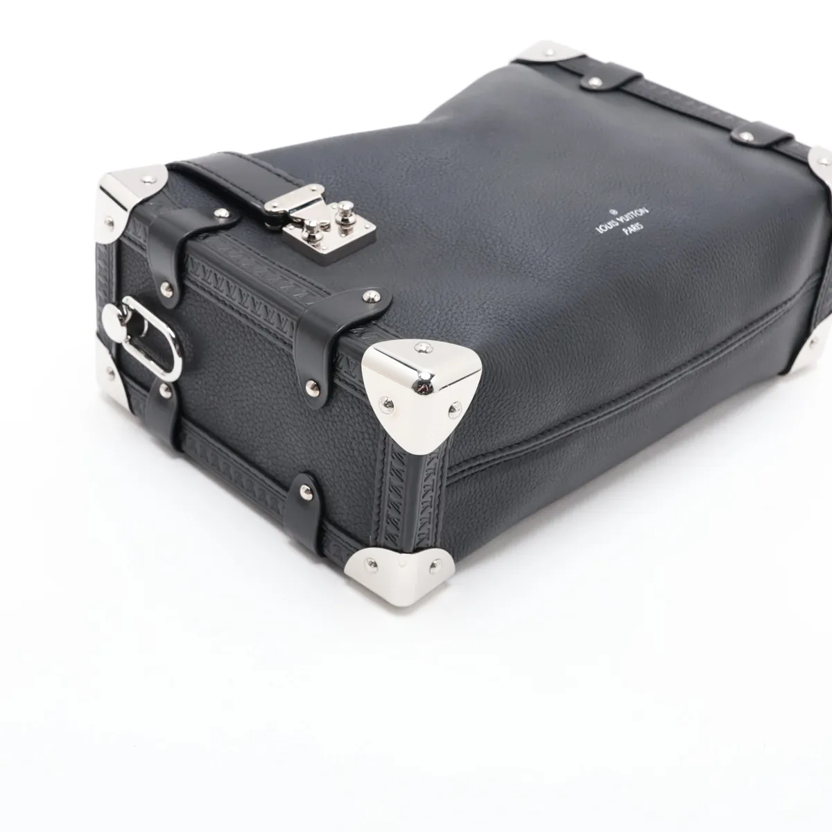 Grain Calf Leather Side Trunk MM M25160 Black (RFID detected) — view 4