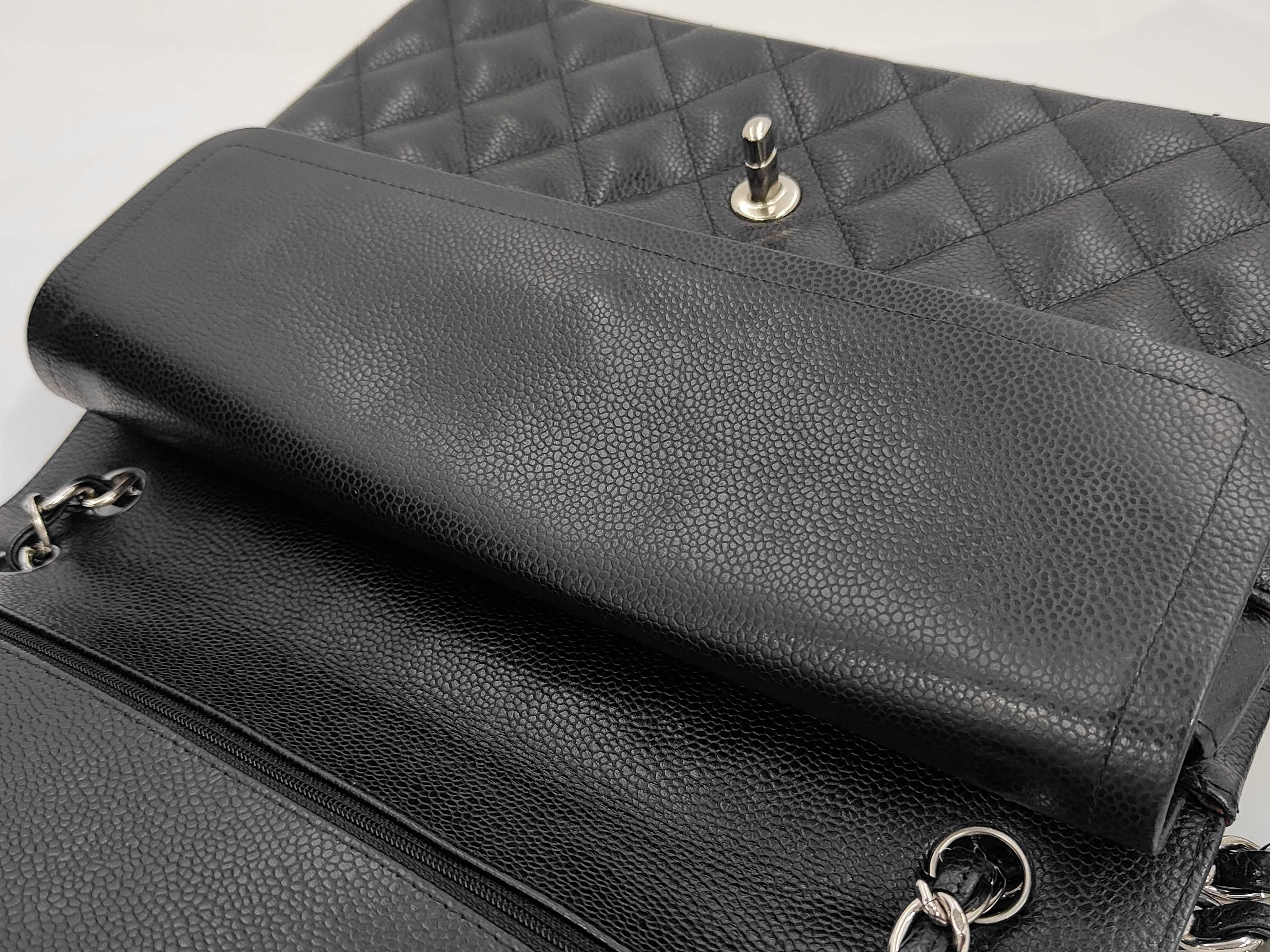 Matelassé 30 Caviar Skin Double Flap Shoulder Bag with Guarantee Card — view 13