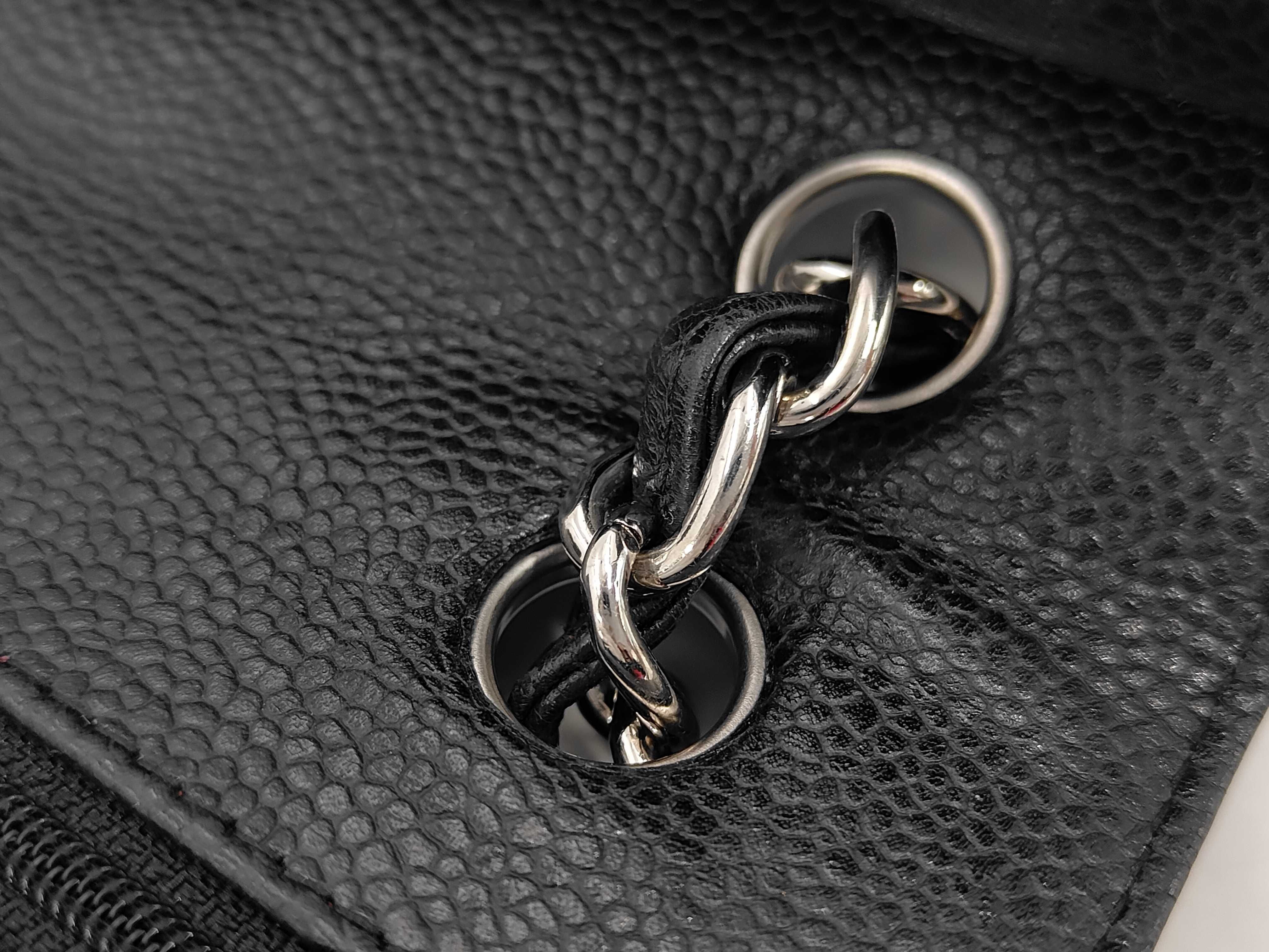Matelassé 30 Caviar Skin Double Flap Shoulder Bag with Guarantee Card — view 7