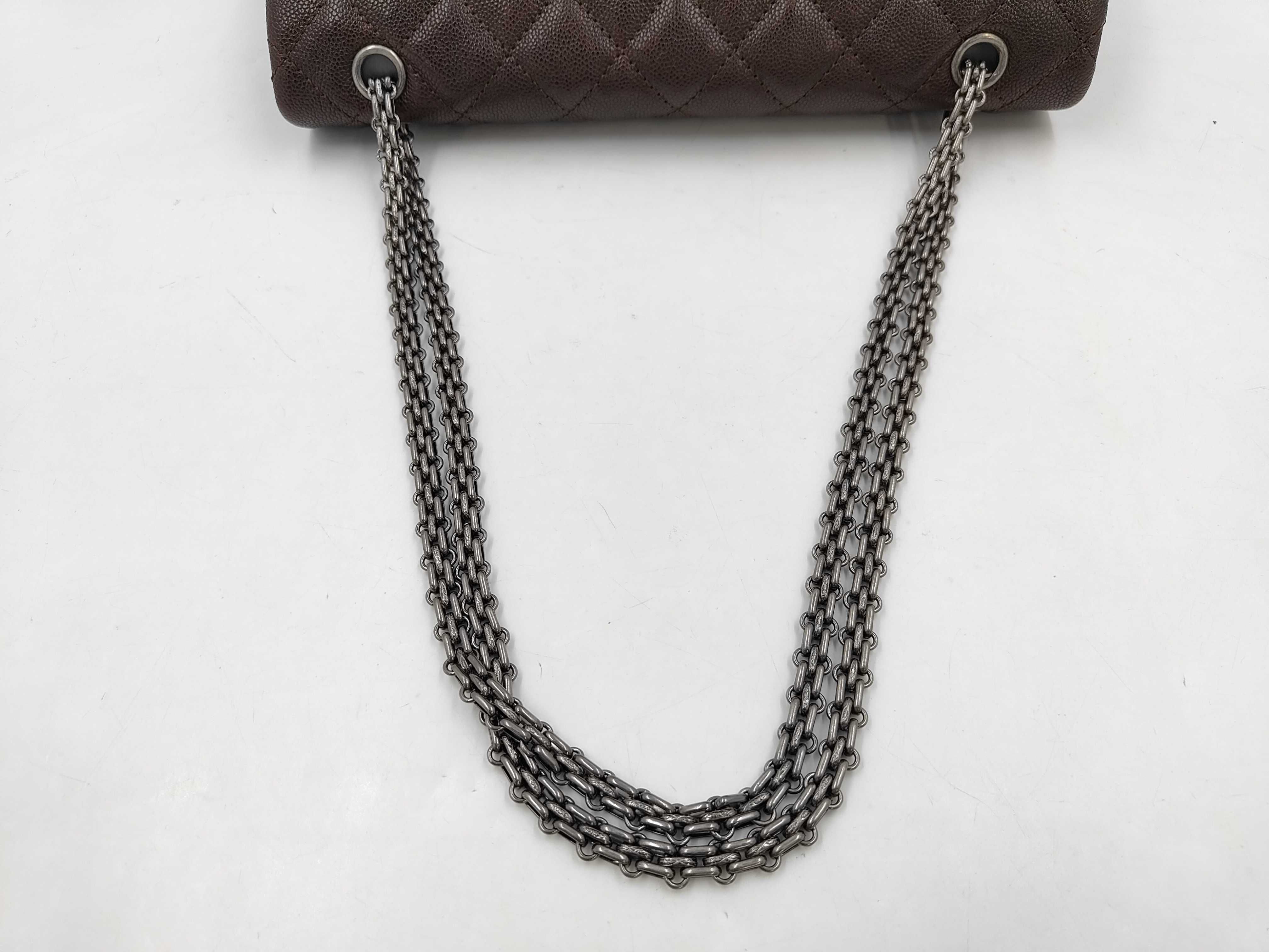 Double Flap Caviar Skin Bag, 2.55g, with seal, shoulder bag, serial number in the 14 range. — view 3