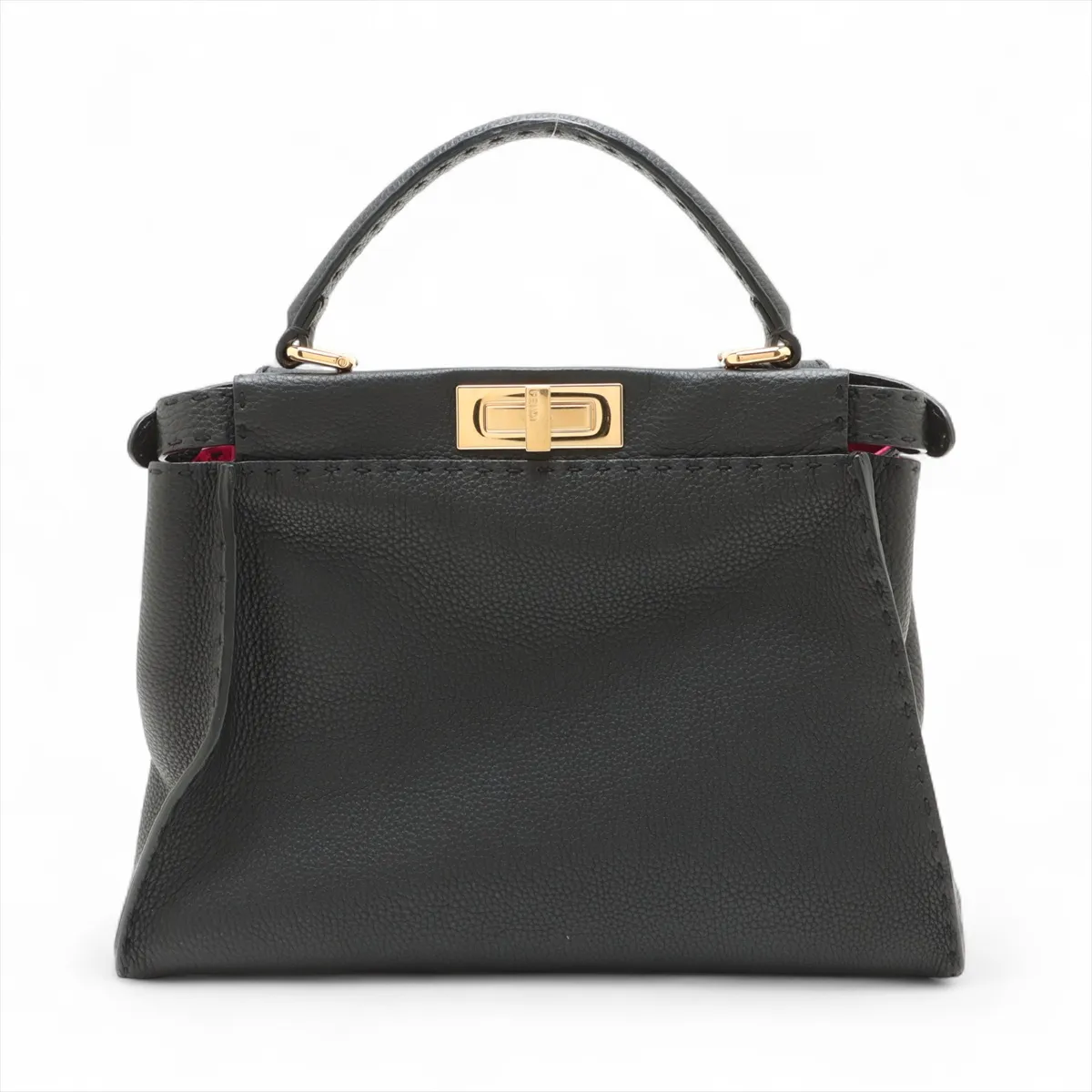Peekaboo Regular Selleria Leather 2WAY Handbag Black 8BN226 Name Included — view 2